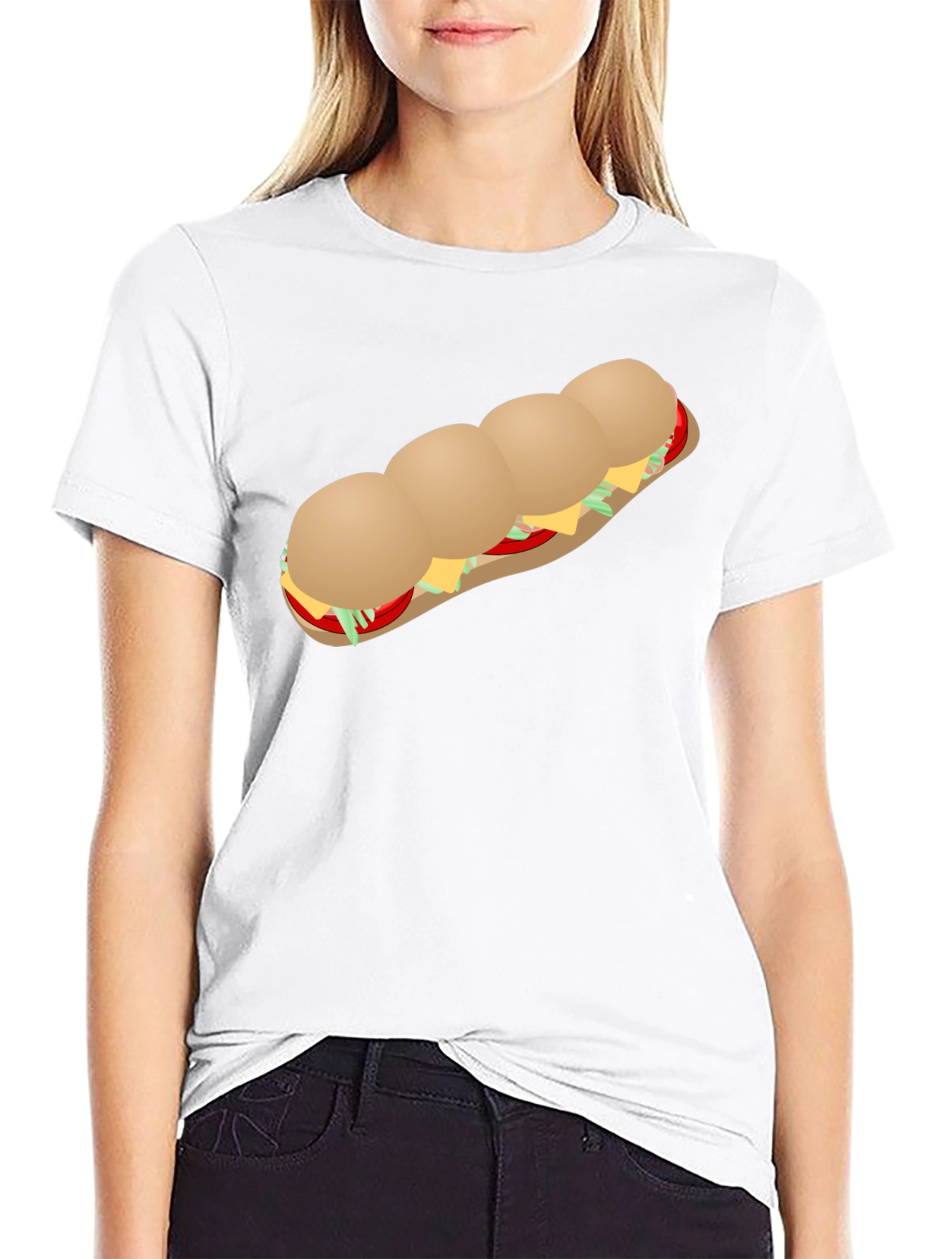 Sandwich Graphic Tee - Casual Black T-Shirt