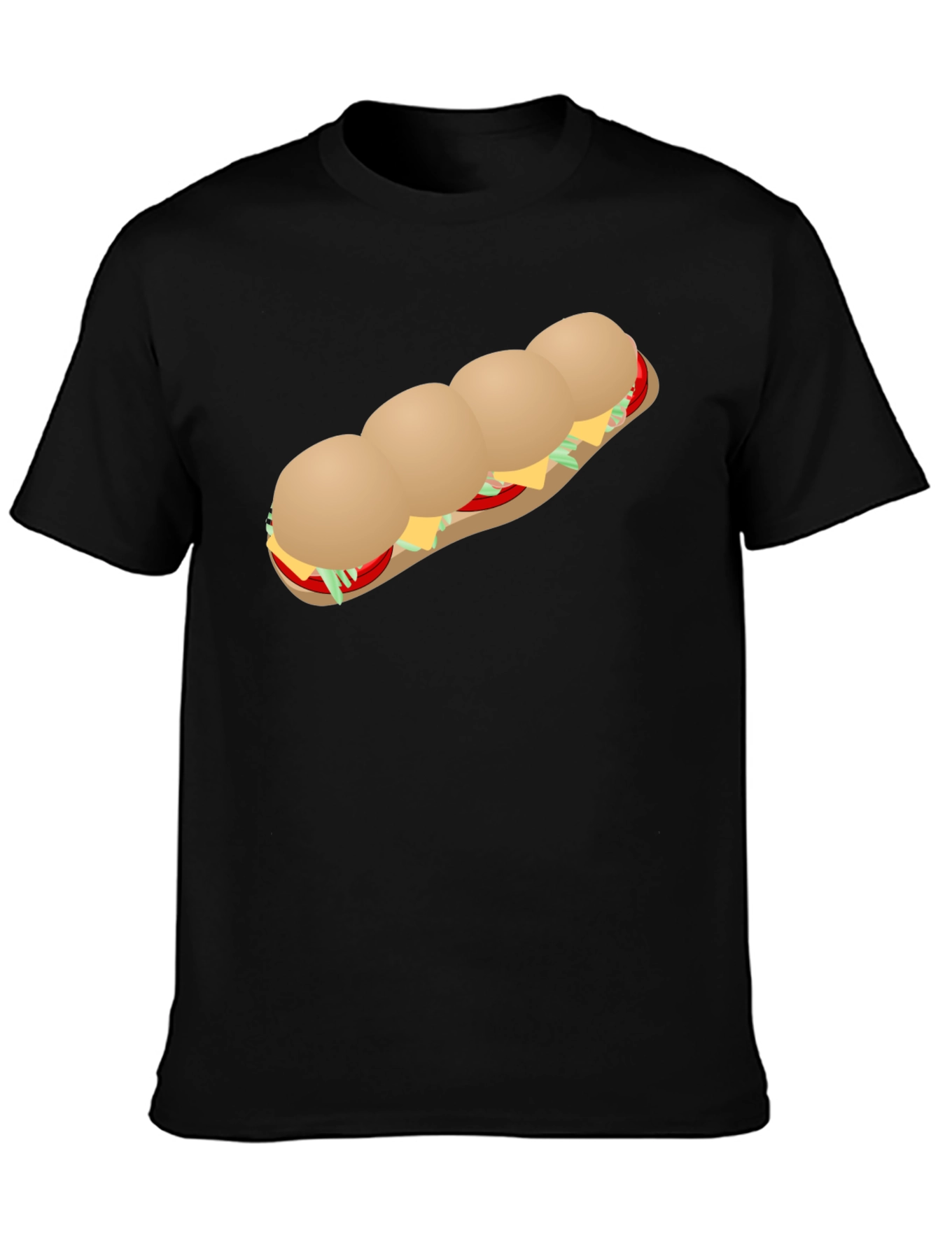 Sandwich Graphic Tee - Casual Black T-Shirt