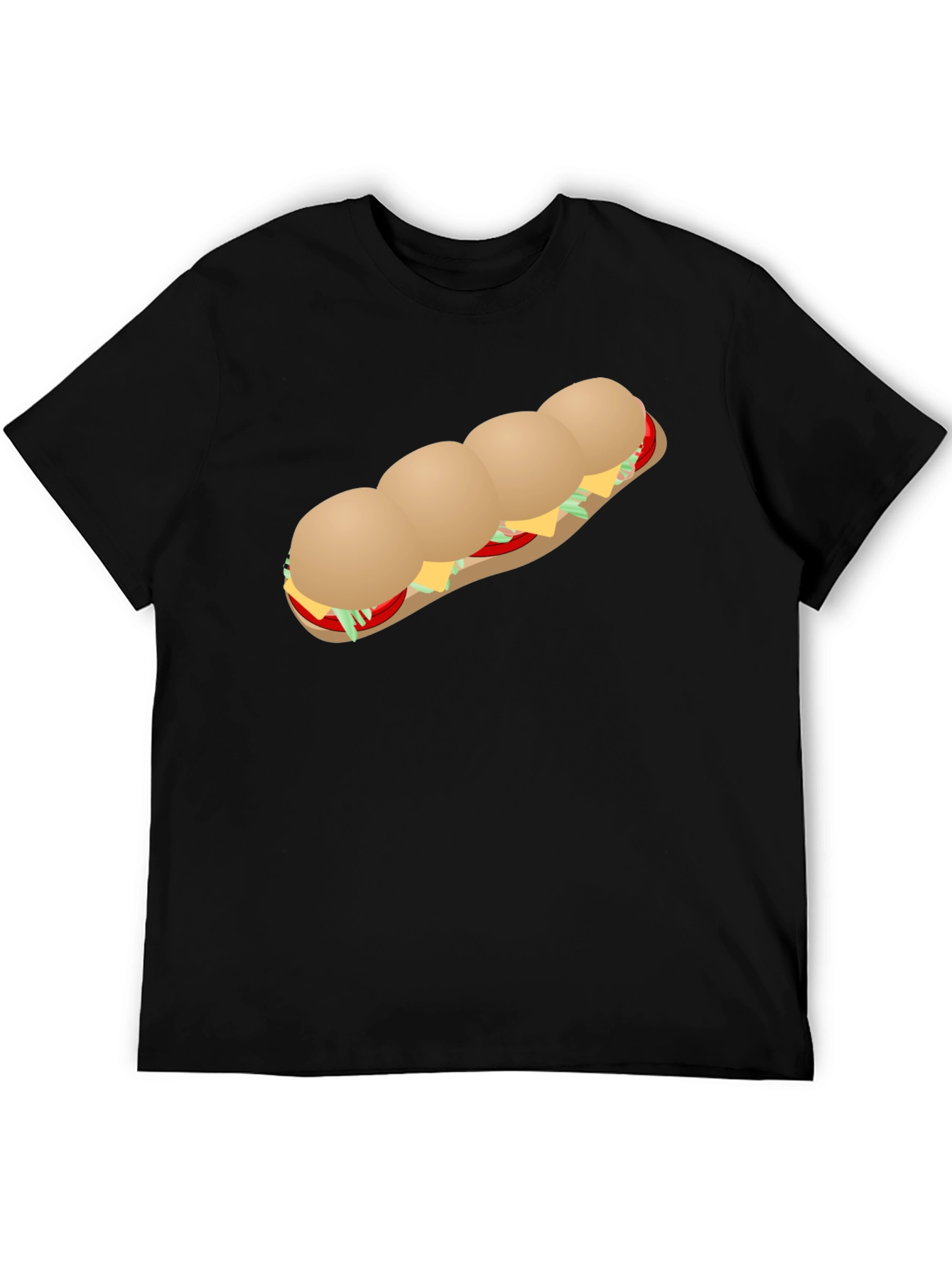 Sandwich Graphic Tee - Casual Black T-Shirt
