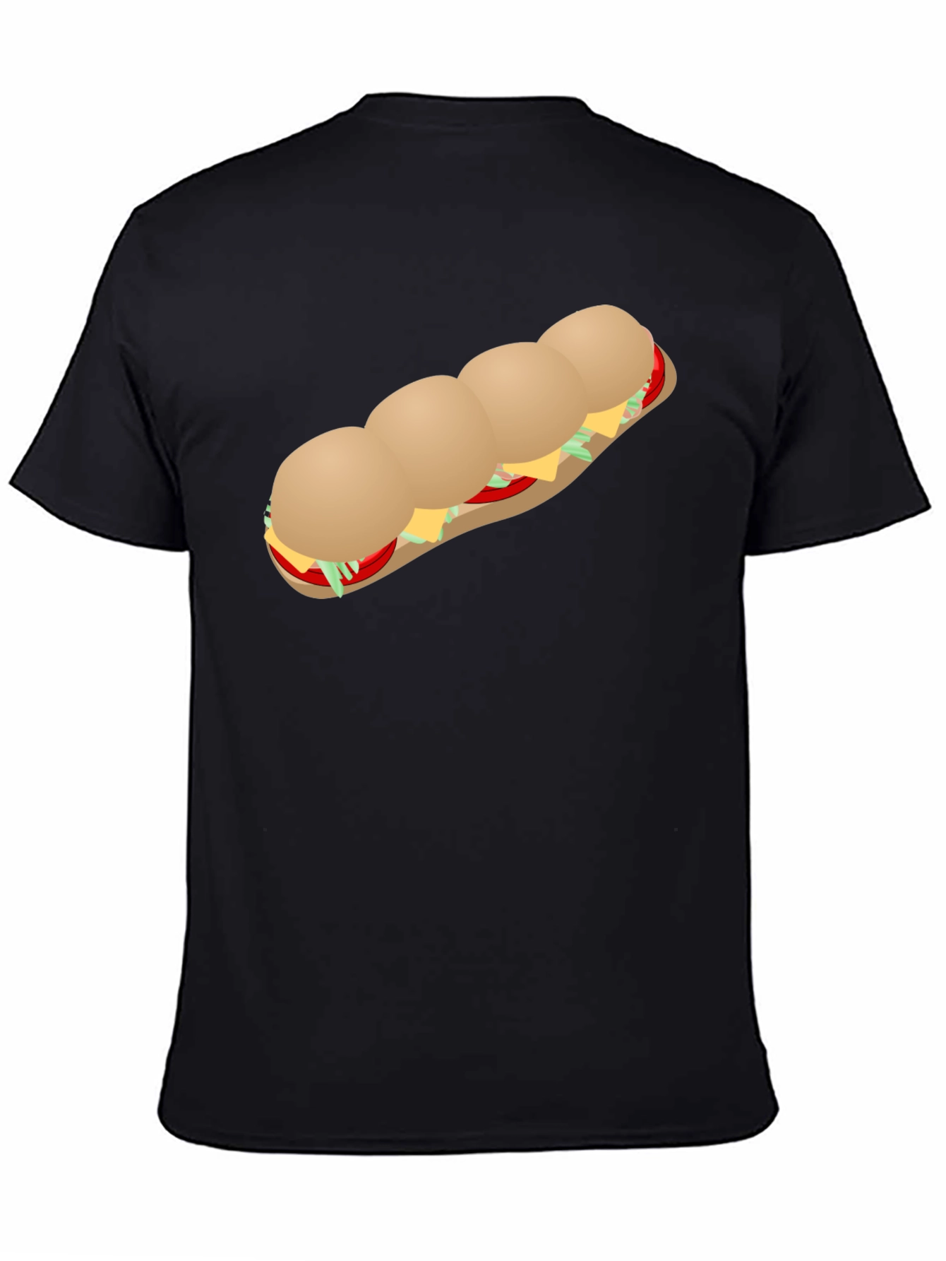 Sandwich Graphic Tee - Casual Black T-Shirt