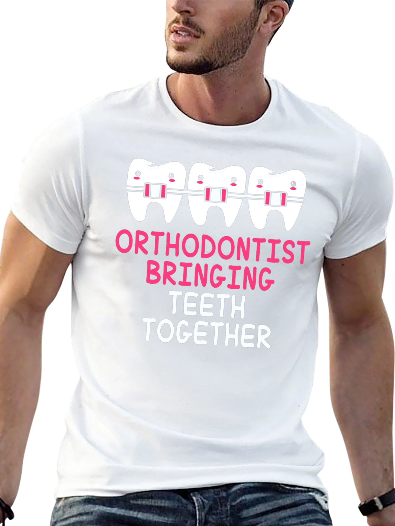 Orthodontist Bringing Teeth Together Graphic Tee