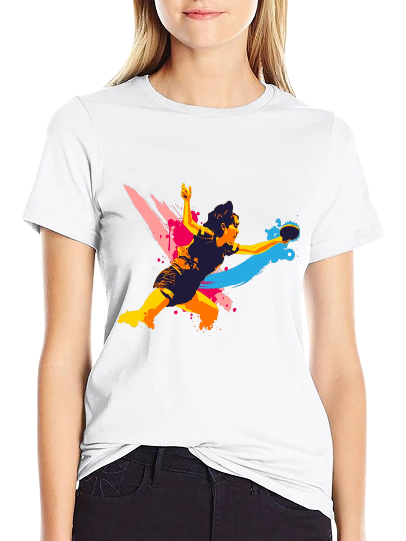 Ping Pong Player Graphic T-Shirt
