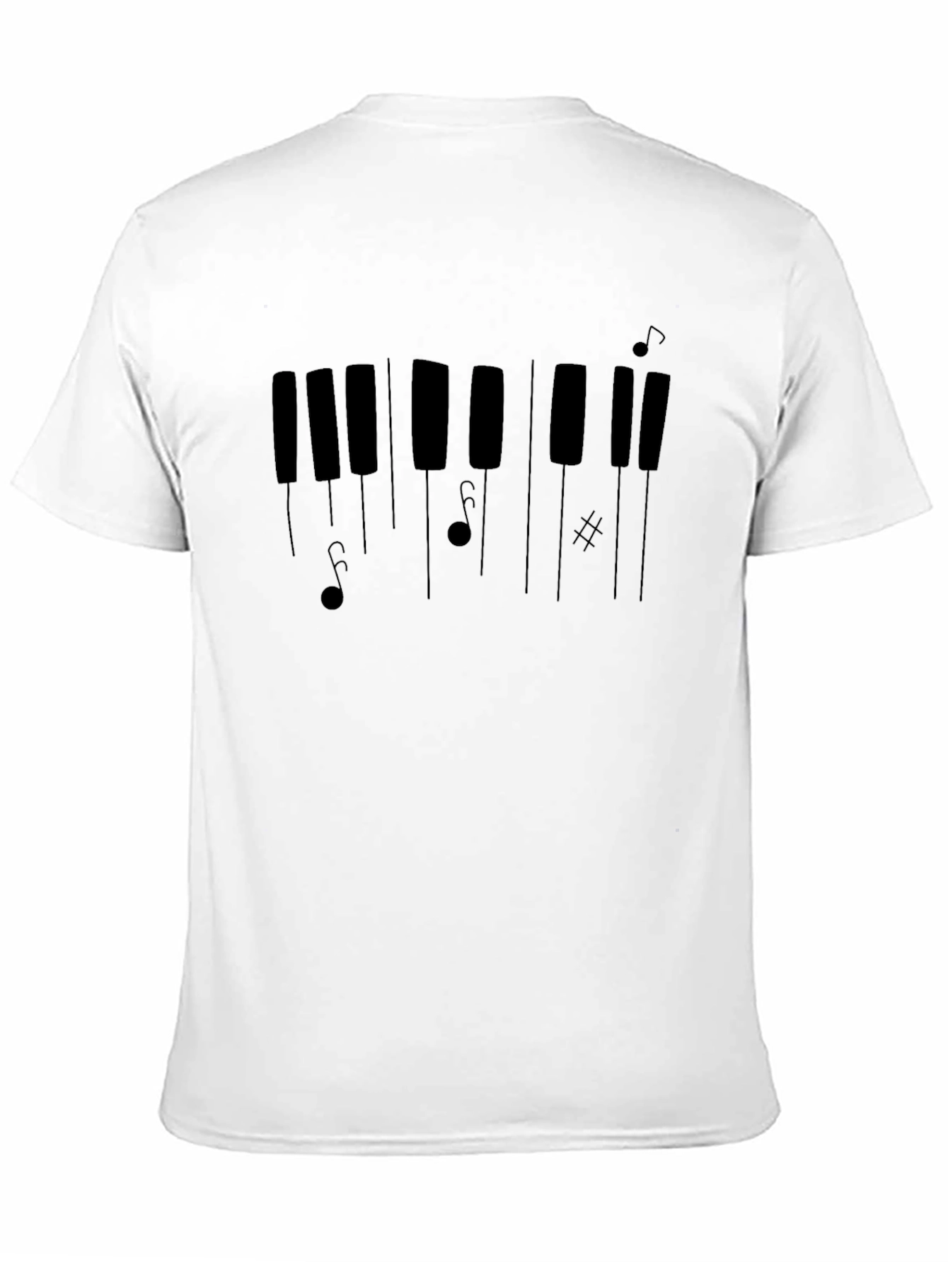 Piano Keys Graphic Tee - Musician Fashion