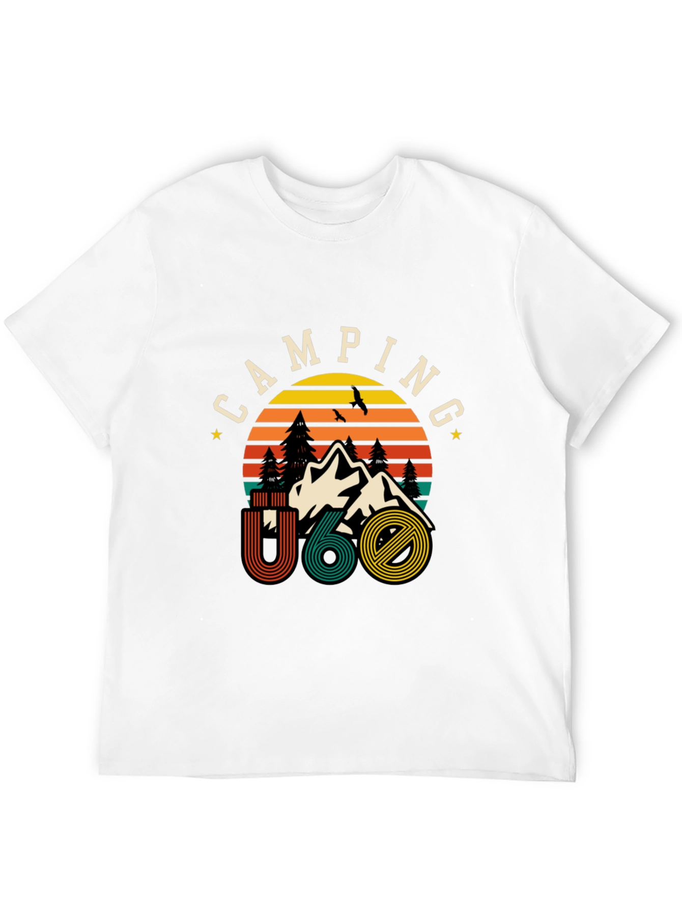 Camping U60 Graphic Tee - Retro Style Adventure