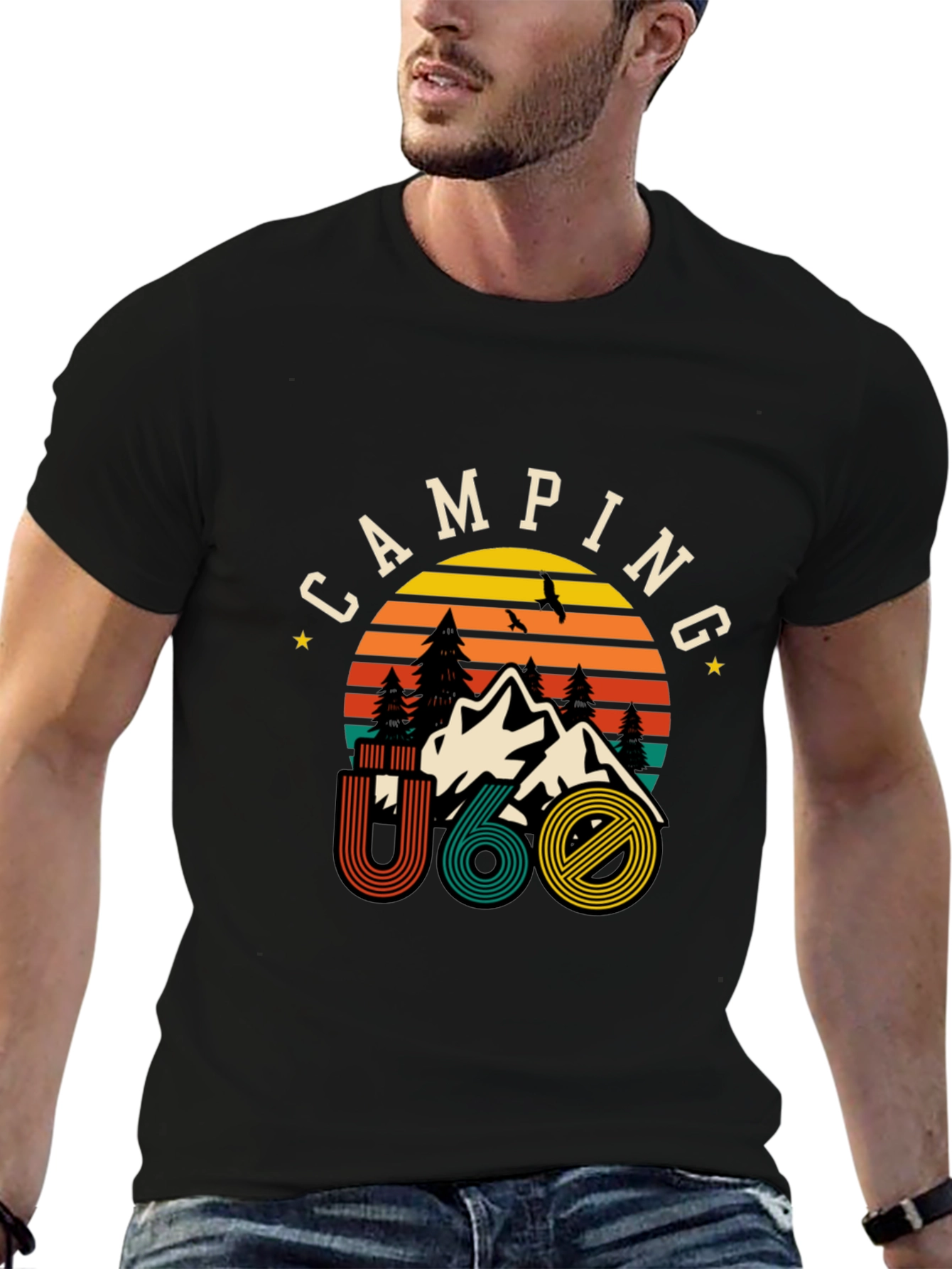 Camping U60 Graphic Tee - Retro Style Adventure