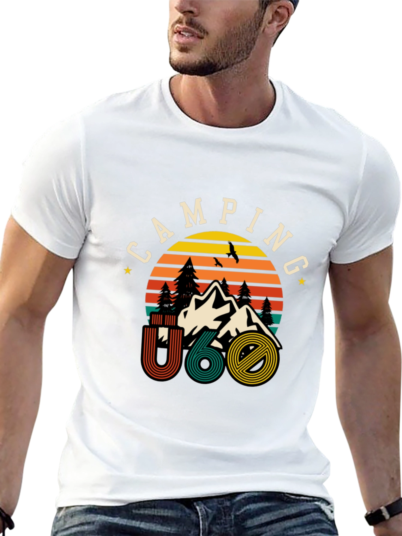 Camping U60 Graphic Tee - Retro Style Adventure