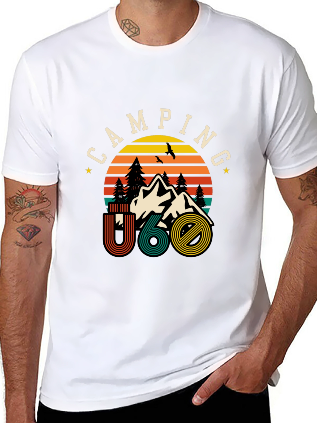 Camping U60 Graphic Tee - Retro Style Adventure