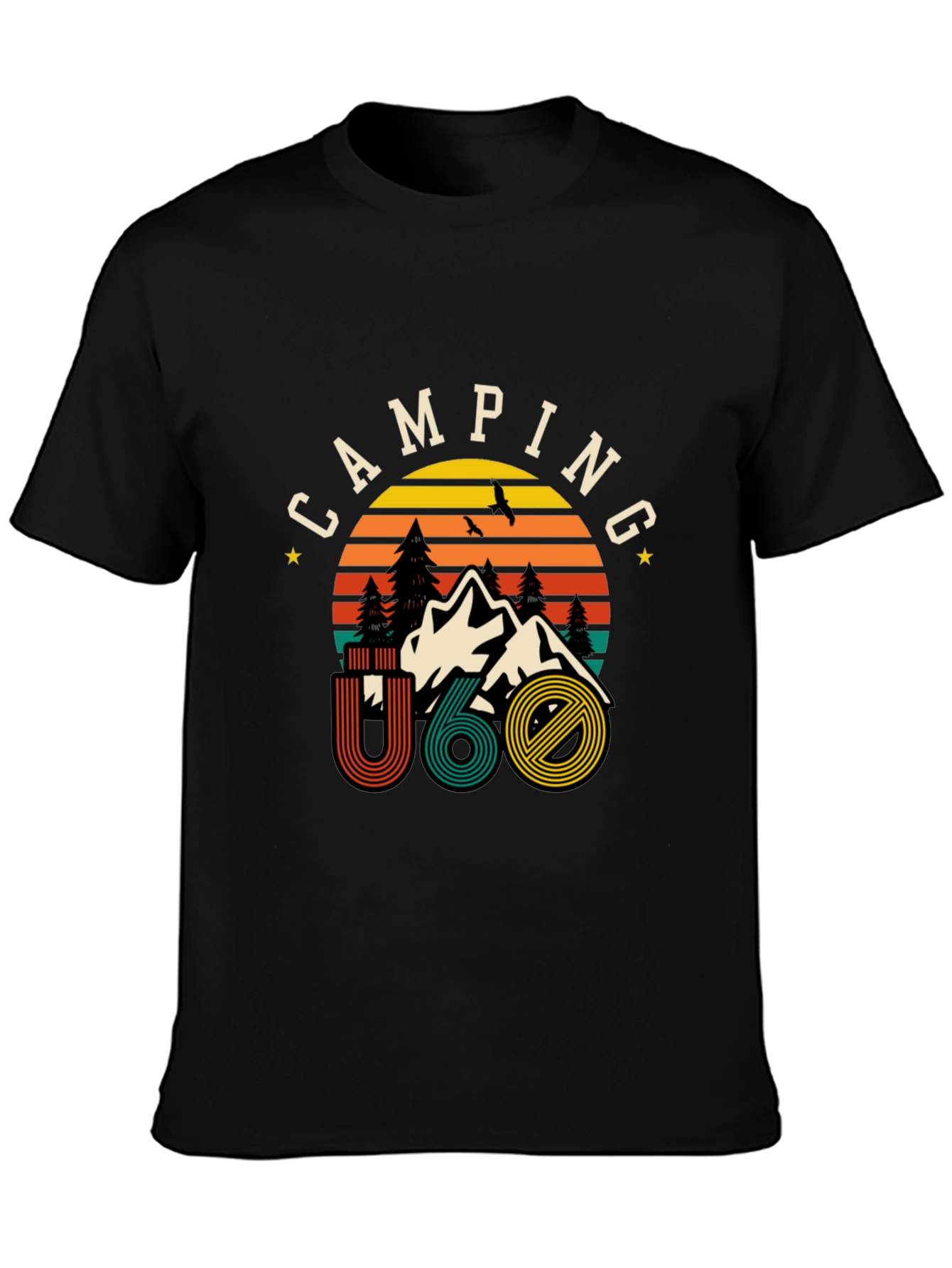 Camping U60 Graphic Tee - Retro Style Adventure