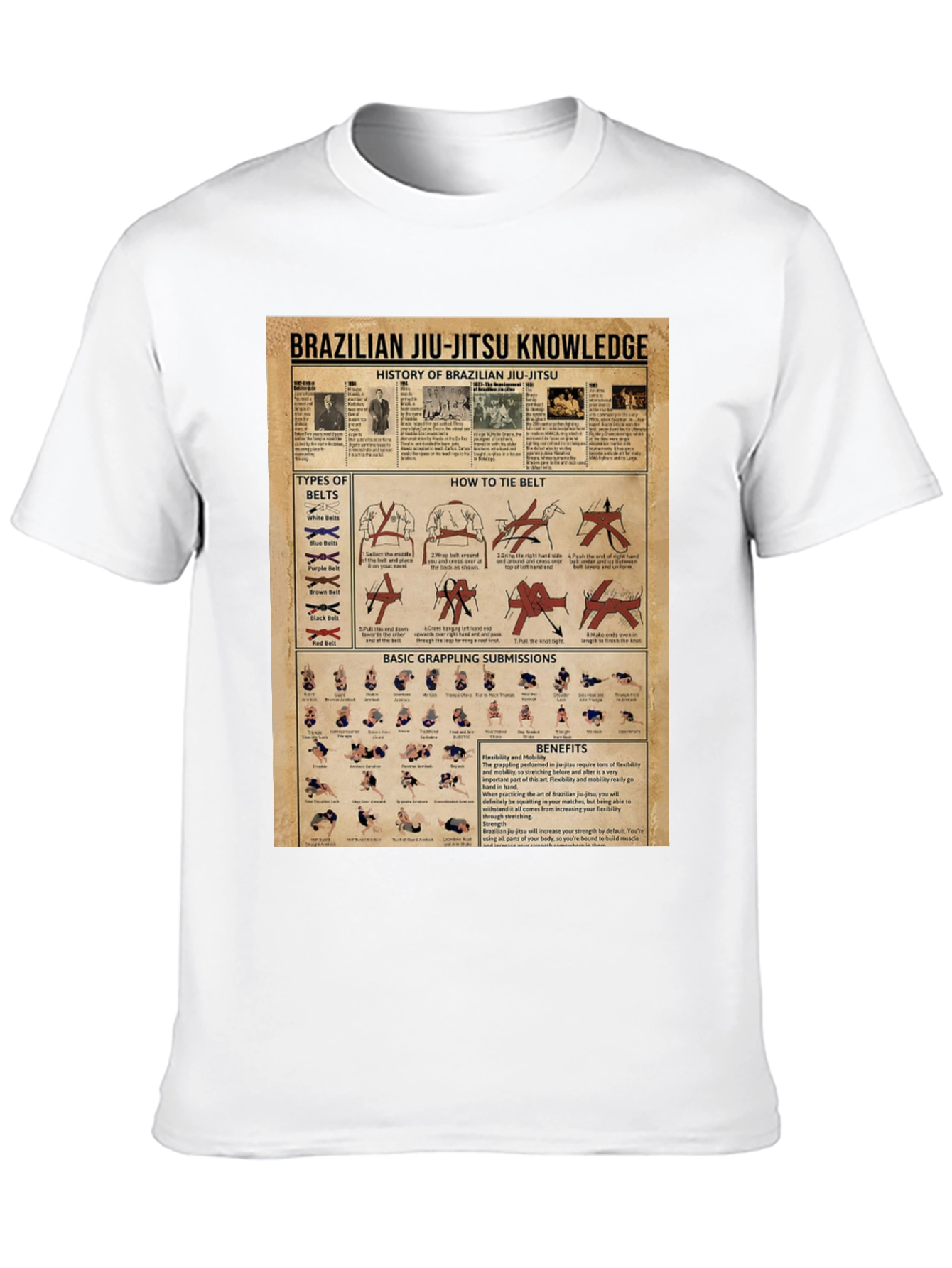 Brazilian Jiu-Jitsu Knowledge Black T-Shirt