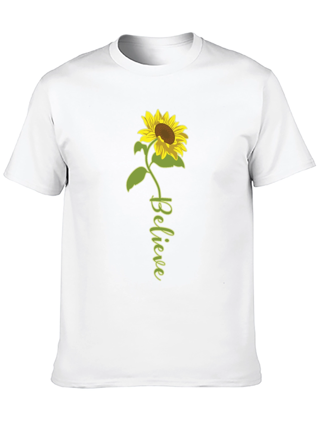Believe Sunflower Graphic Tee - Black