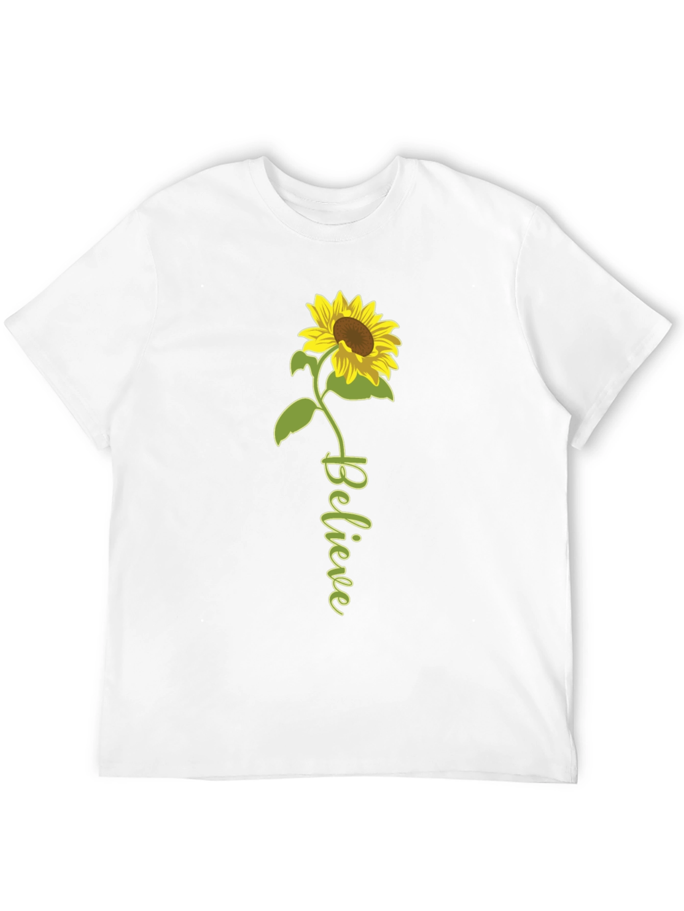 Believe Sunflower Graphic Tee - Black