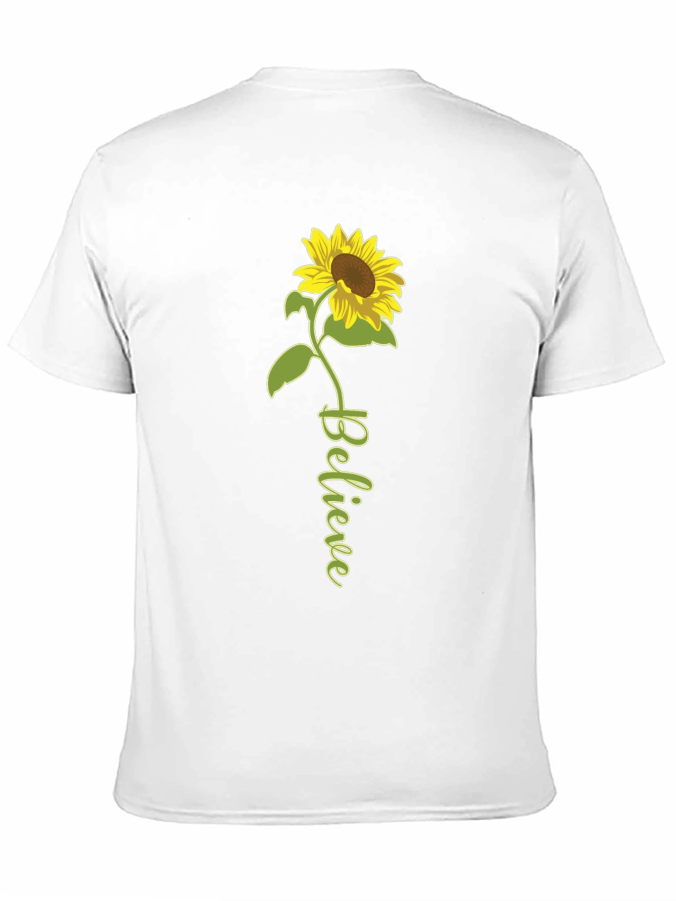 Believe Sunflower Graphic Tee - Black