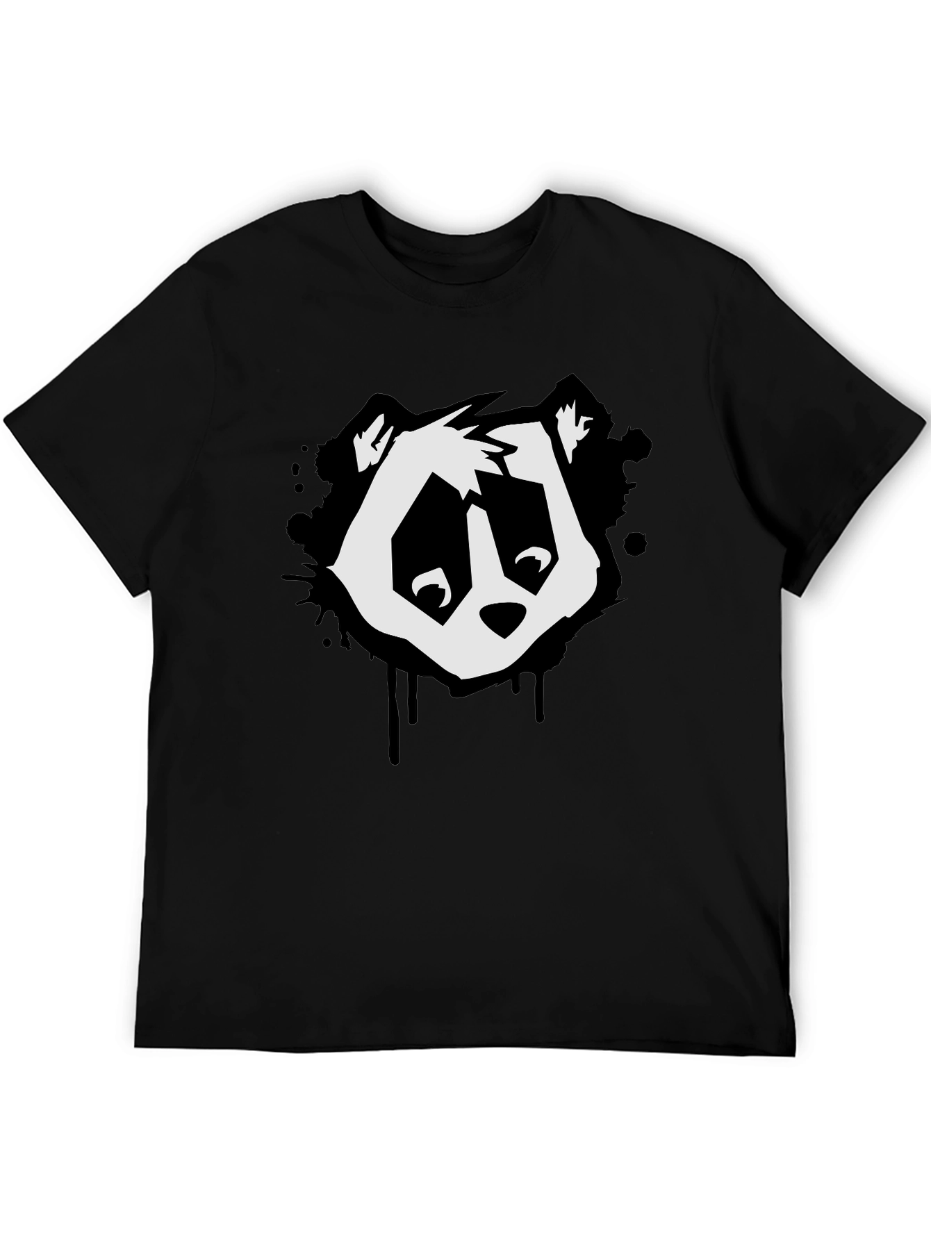 Cool Panda Graphic Tee - Black T-Shirt