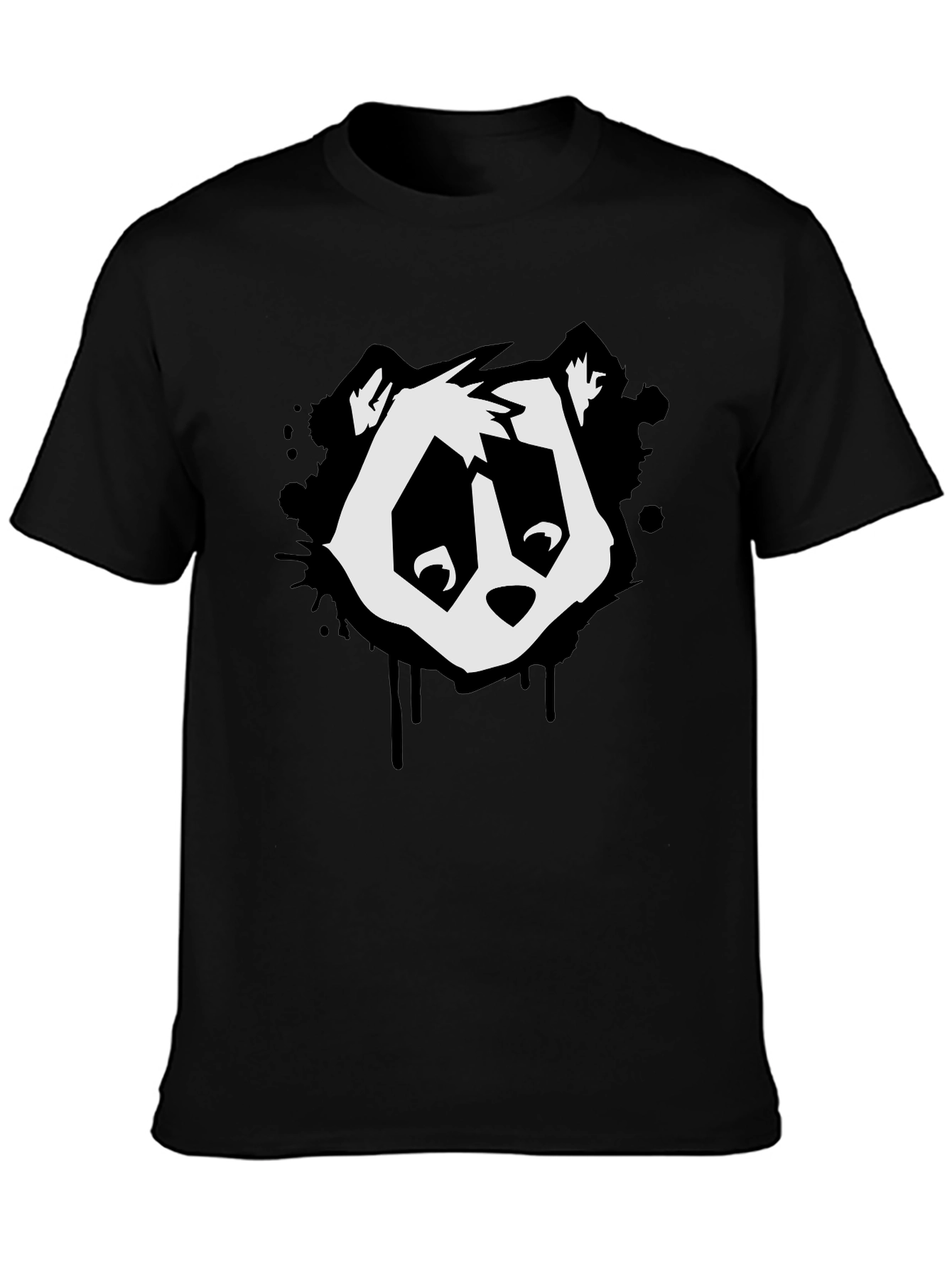 Cool Panda Graphic Tee - Black T-Shirt