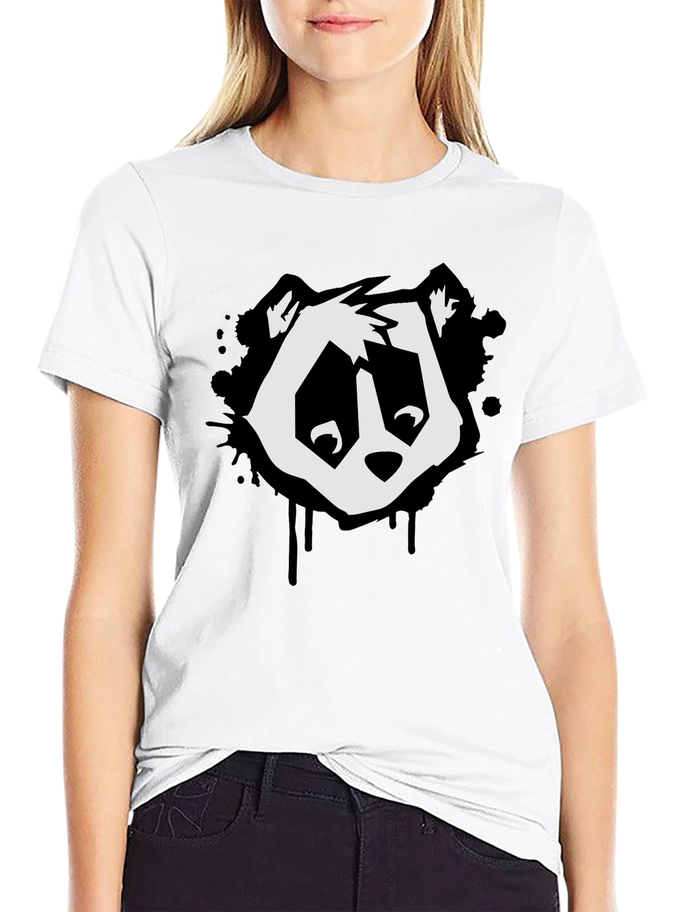 Cool Panda Graphic Tee - Black T-Shirt