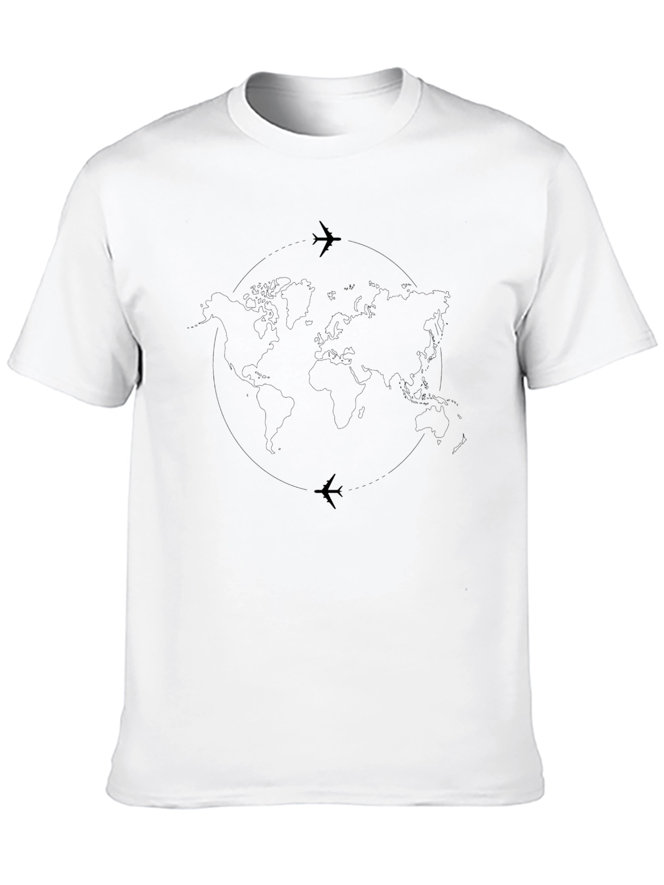 World Traveler T-Shirt | Plane & Globe Design