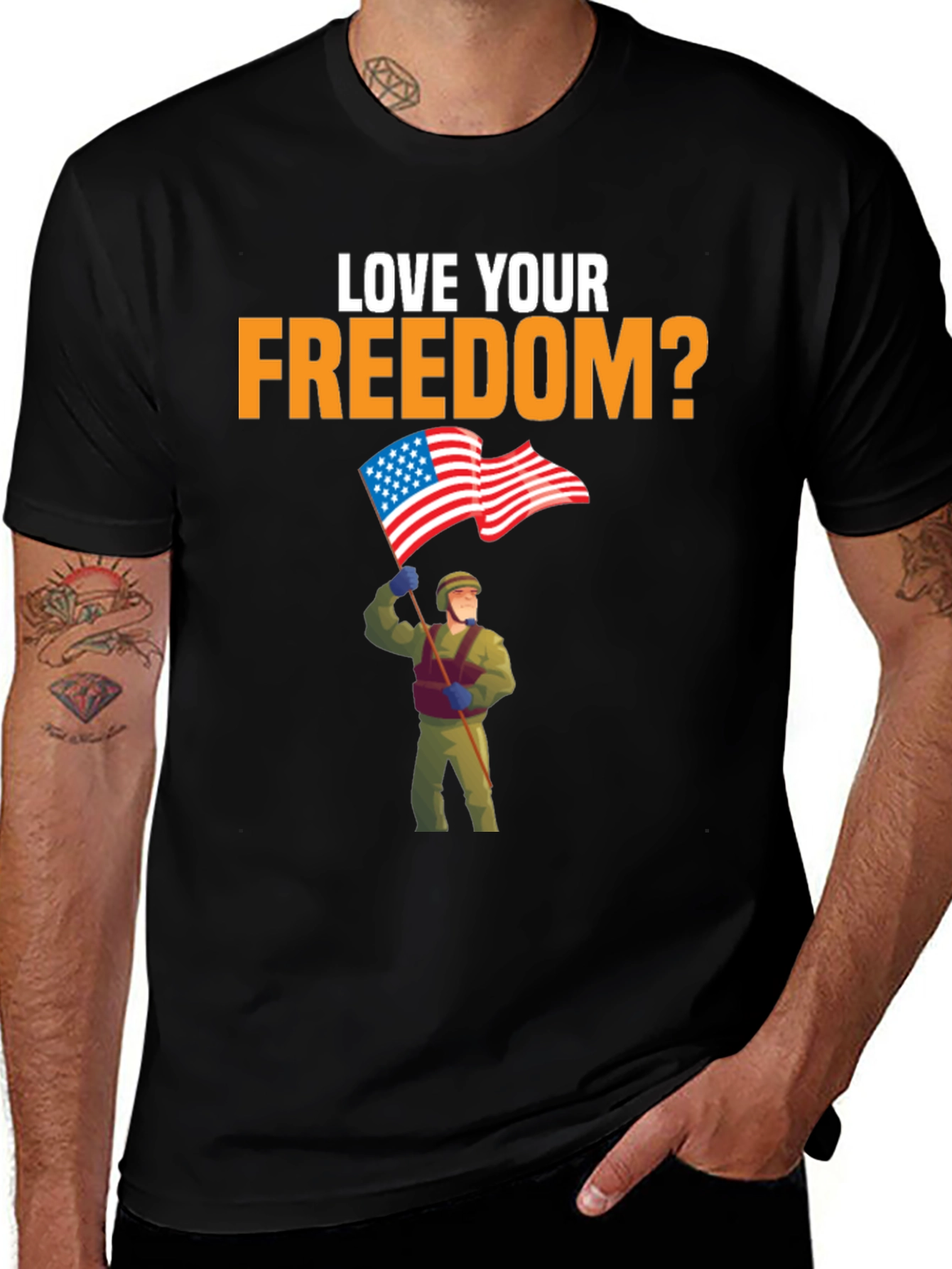 Love Your Freedom T-Shirt Patriotic Design