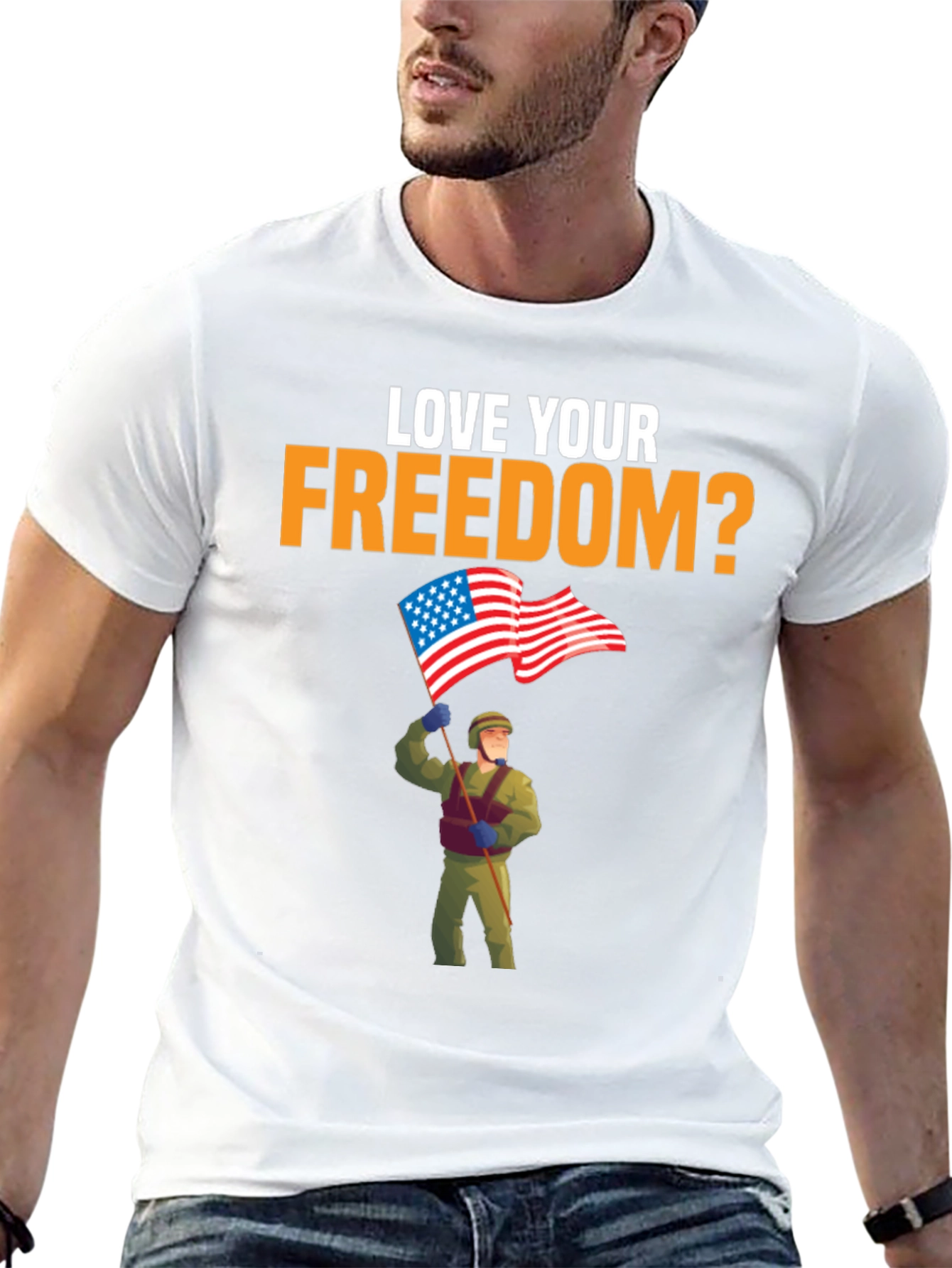 Love Your Freedom T-Shirt Patriotic Design