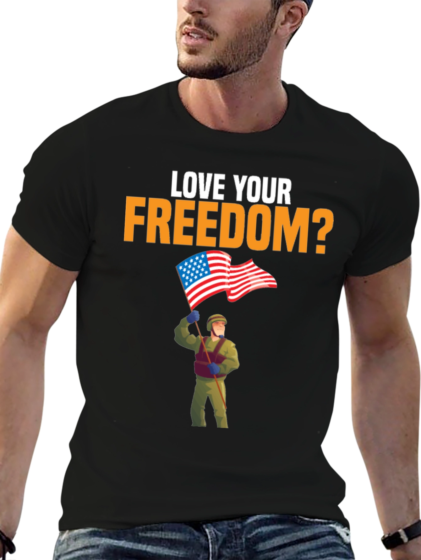 Love Your Freedom T-Shirt Patriotic Design