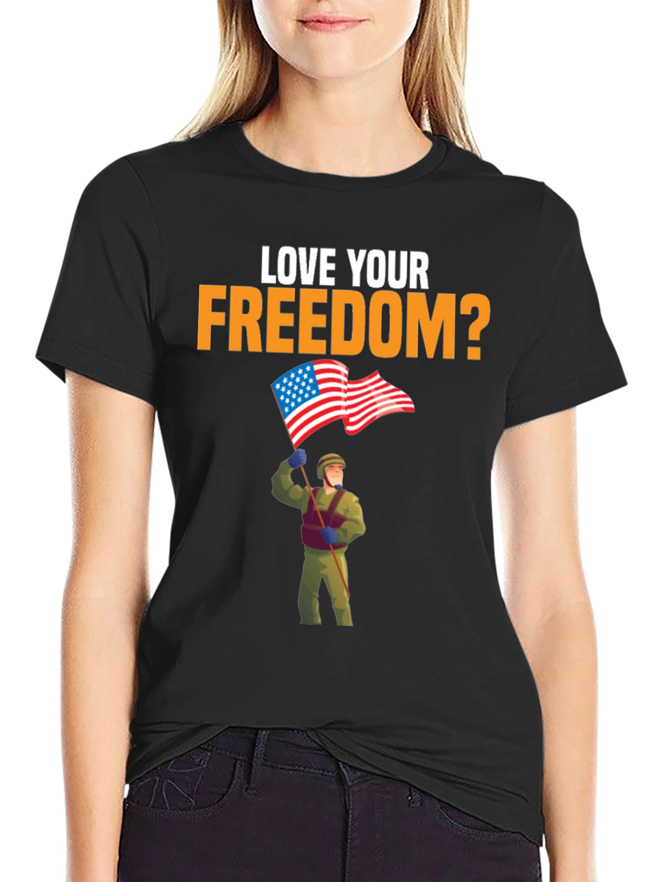 Love Your Freedom T-Shirt Patriotic Design