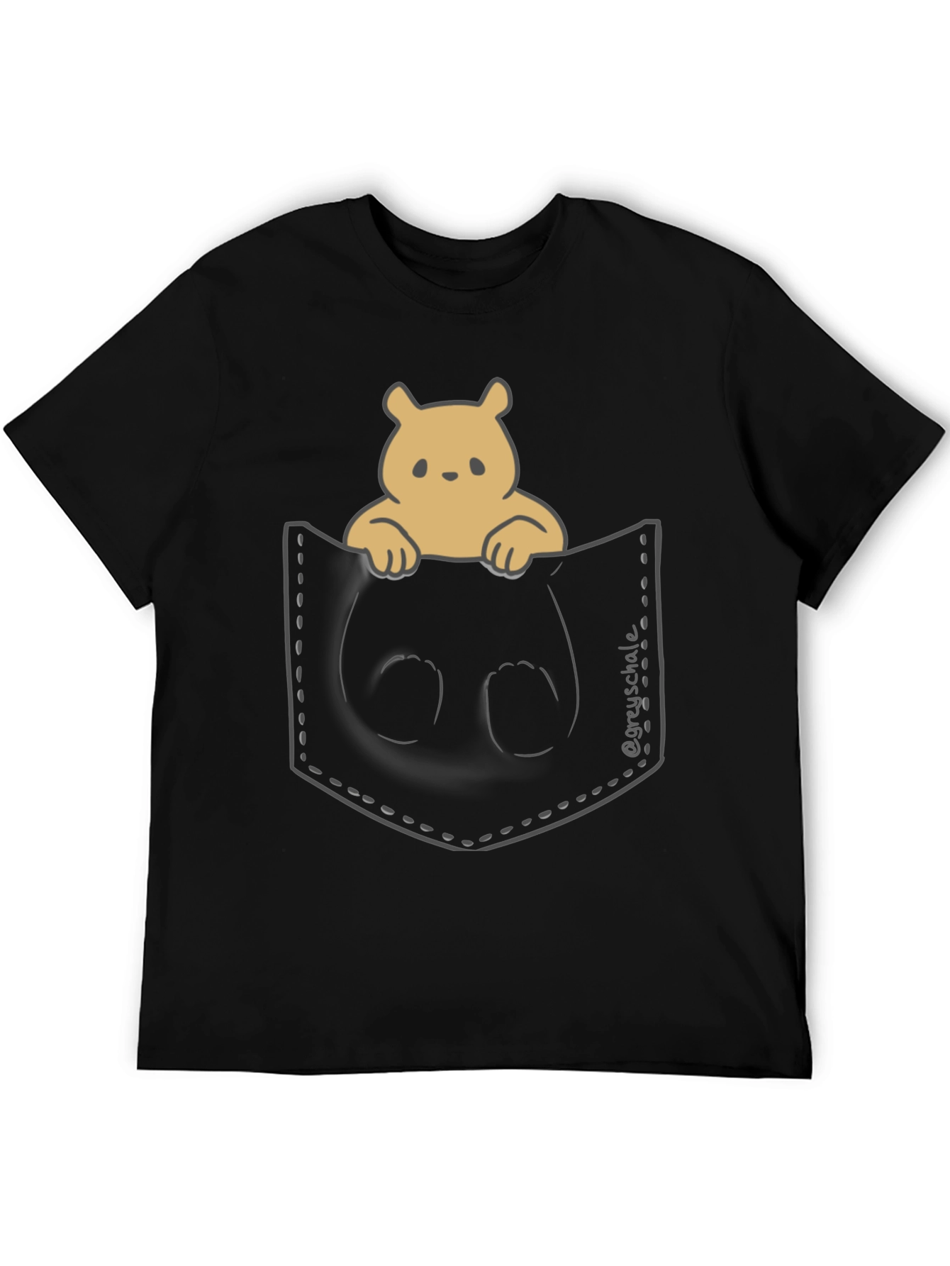 Cute Bear Pocket T-Shirt - Soft & Stylish