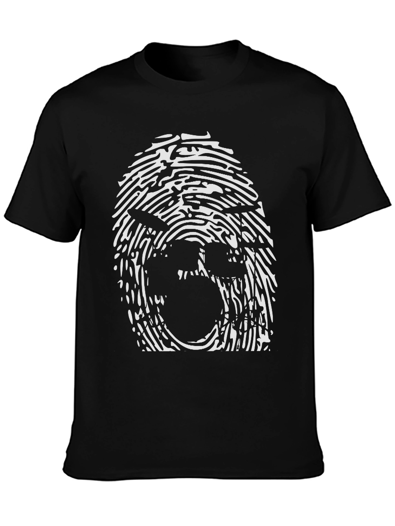 Fingerprint Face Graphic Tee - Unisex