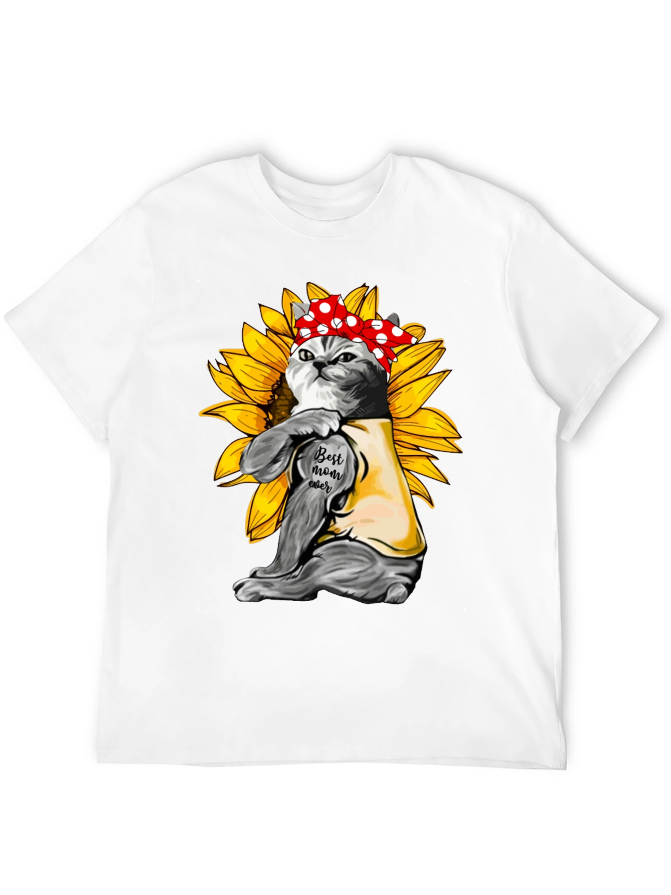 Cat Mom T-Shirt - Sunflower Power