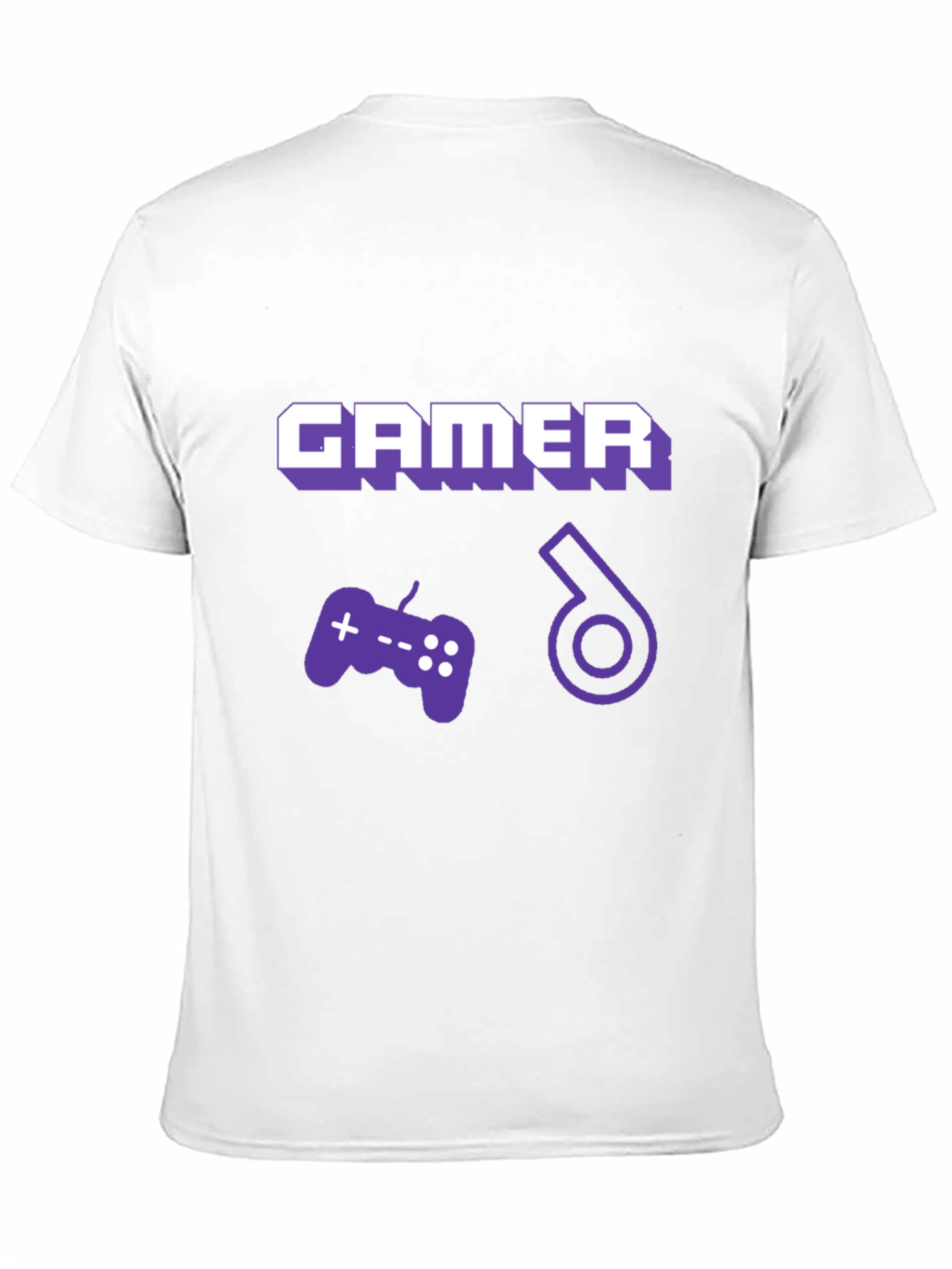 Gamer T-Shirt - Black Cotton with Graphic Design