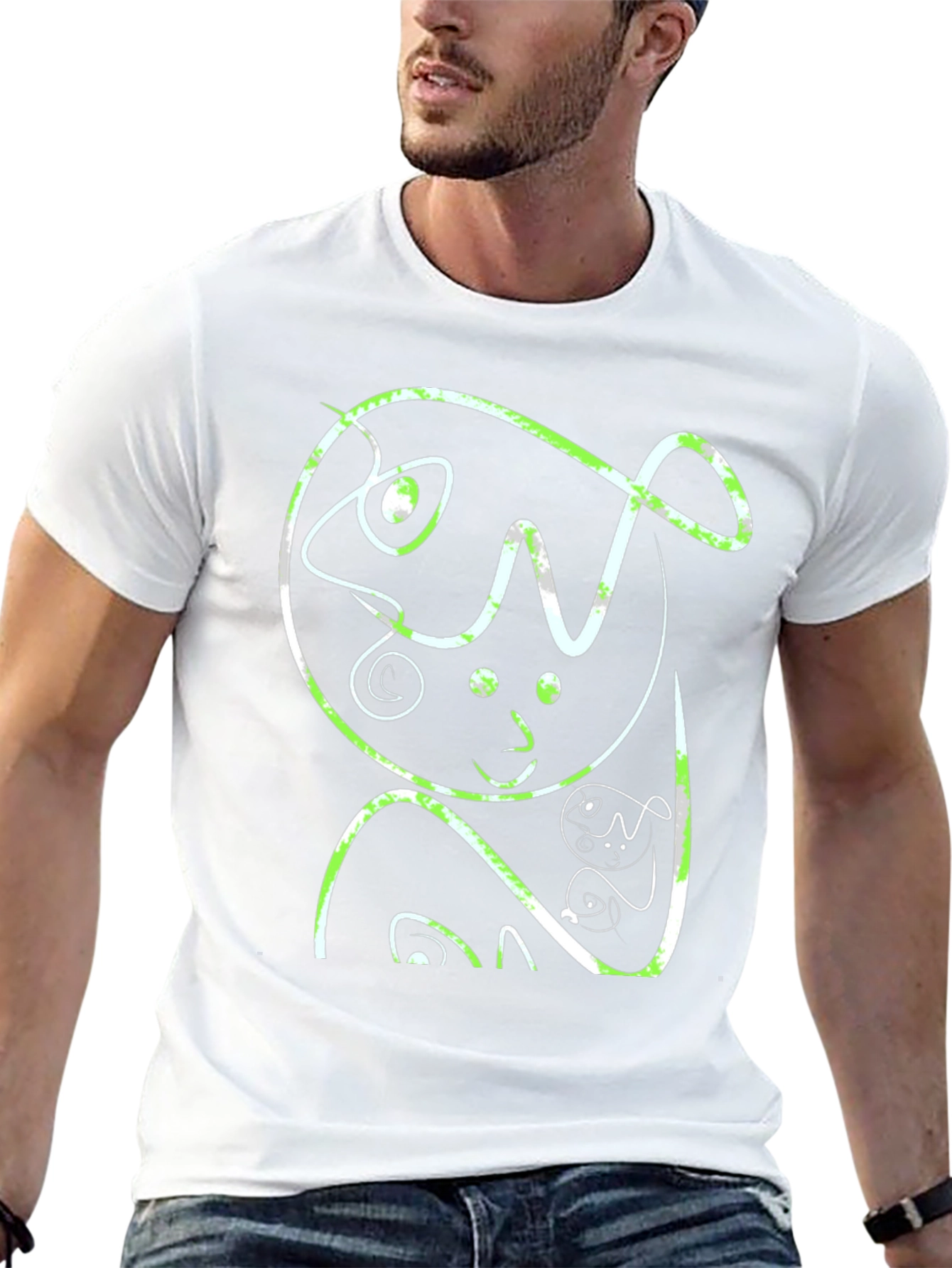 Abstract Graphic Print Black Casual T-Shirt
