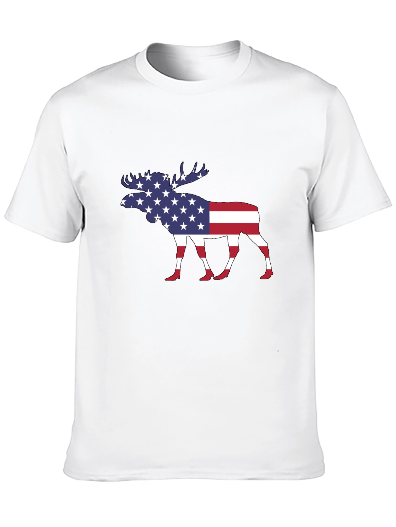 American Flag Moose Graphic T-Shirt