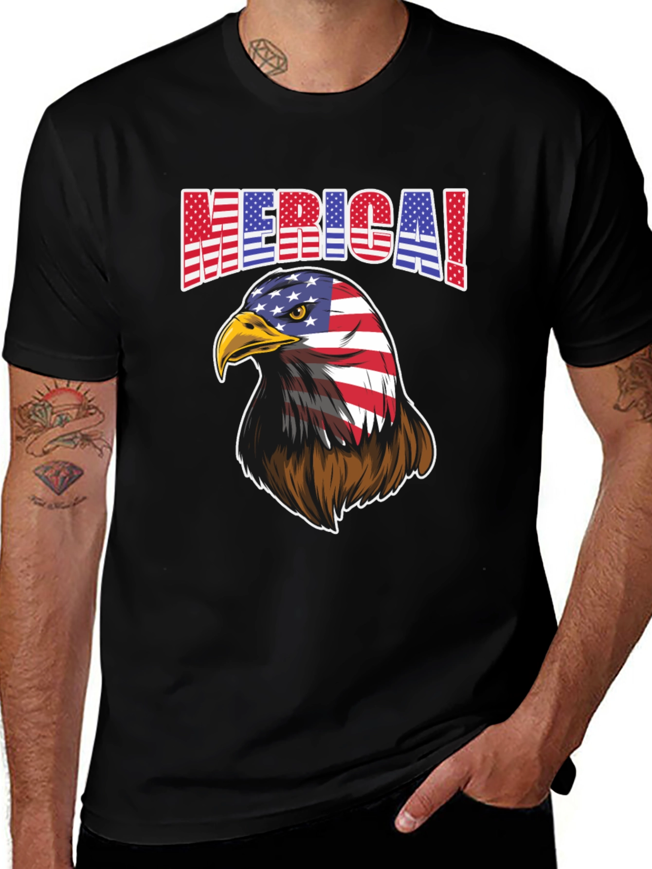 Patriotic Eagle Graphic T-Shirt - American Pride