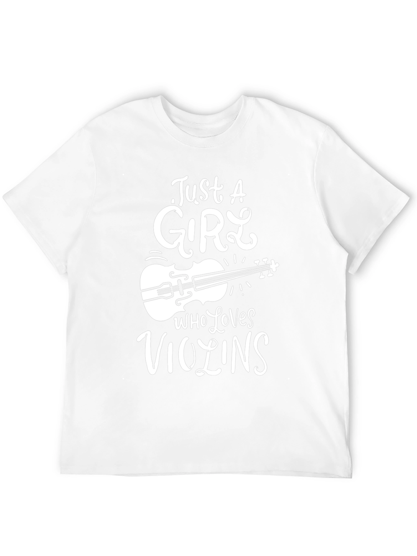 Just A Girl Who Loves Violins Black T-Shirt