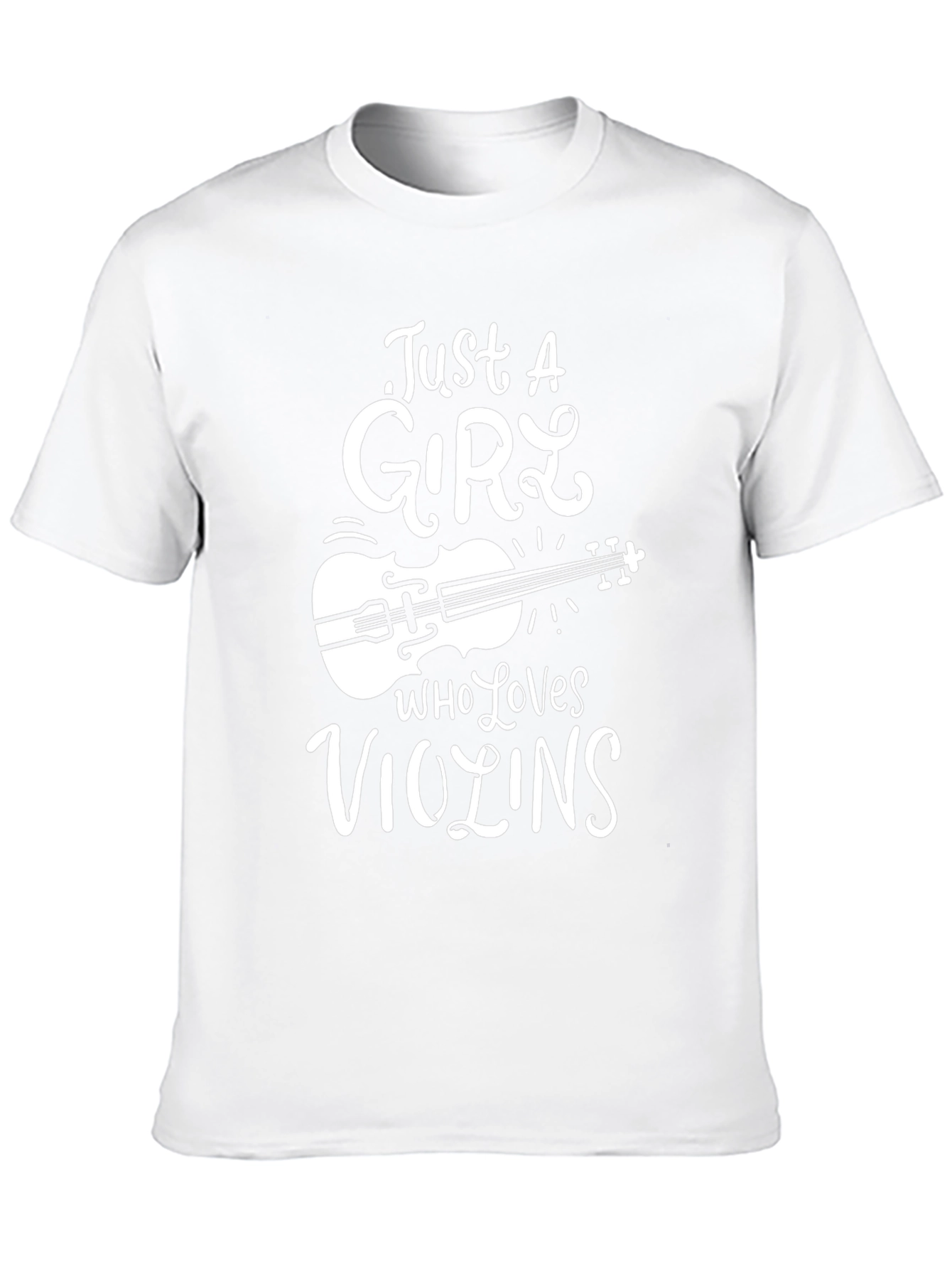 Just A Girl Who Loves Violins Black T-Shirt