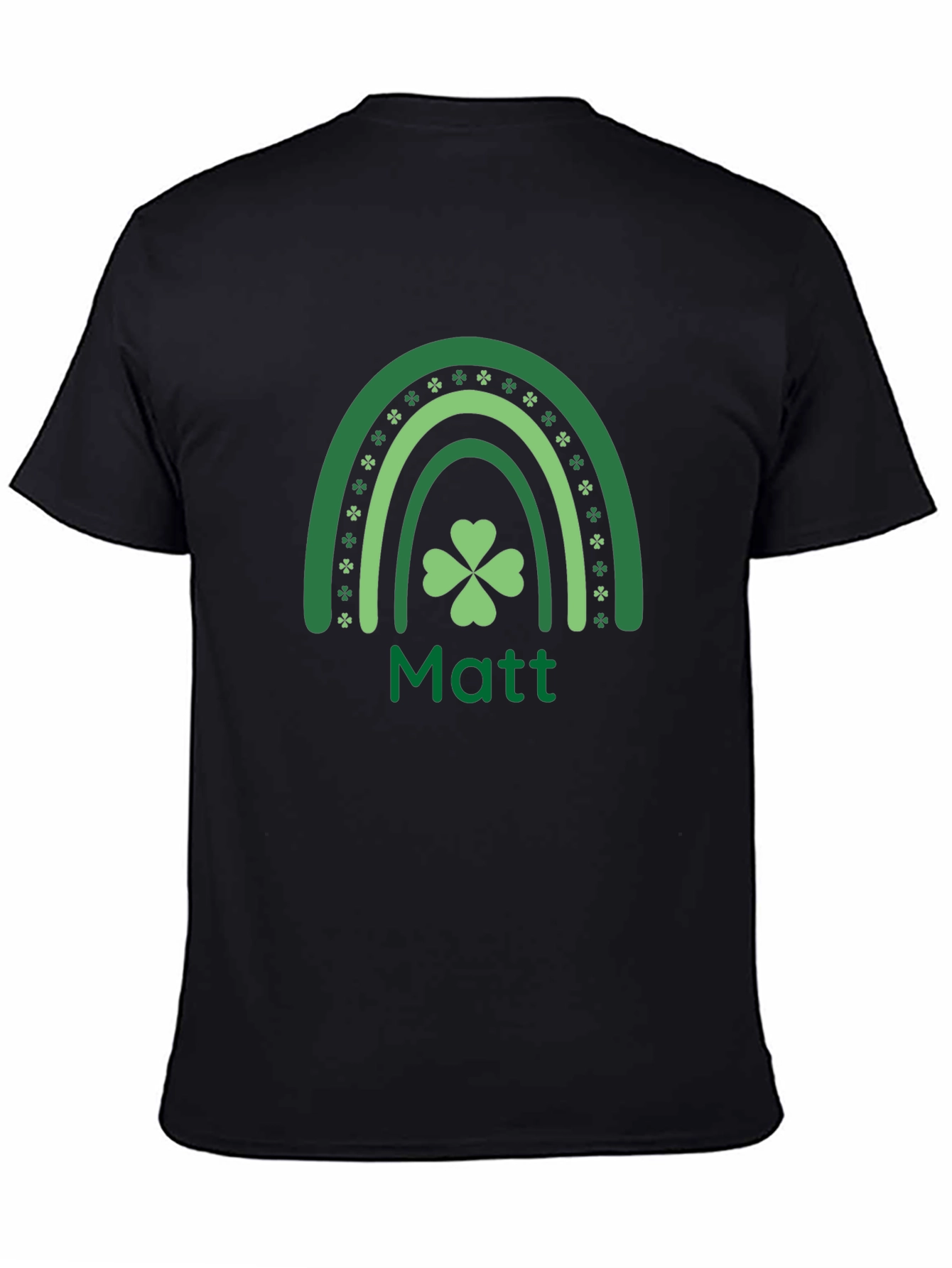 St. Patricks Day Matt Shamrock Rainbow T-Shirt