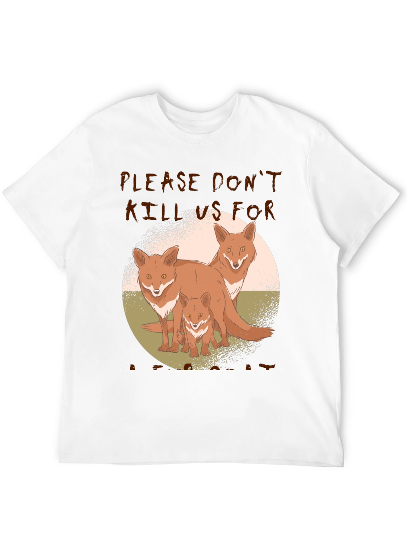 Fox Family Graphic Print Tee - Animal Lover Shirt