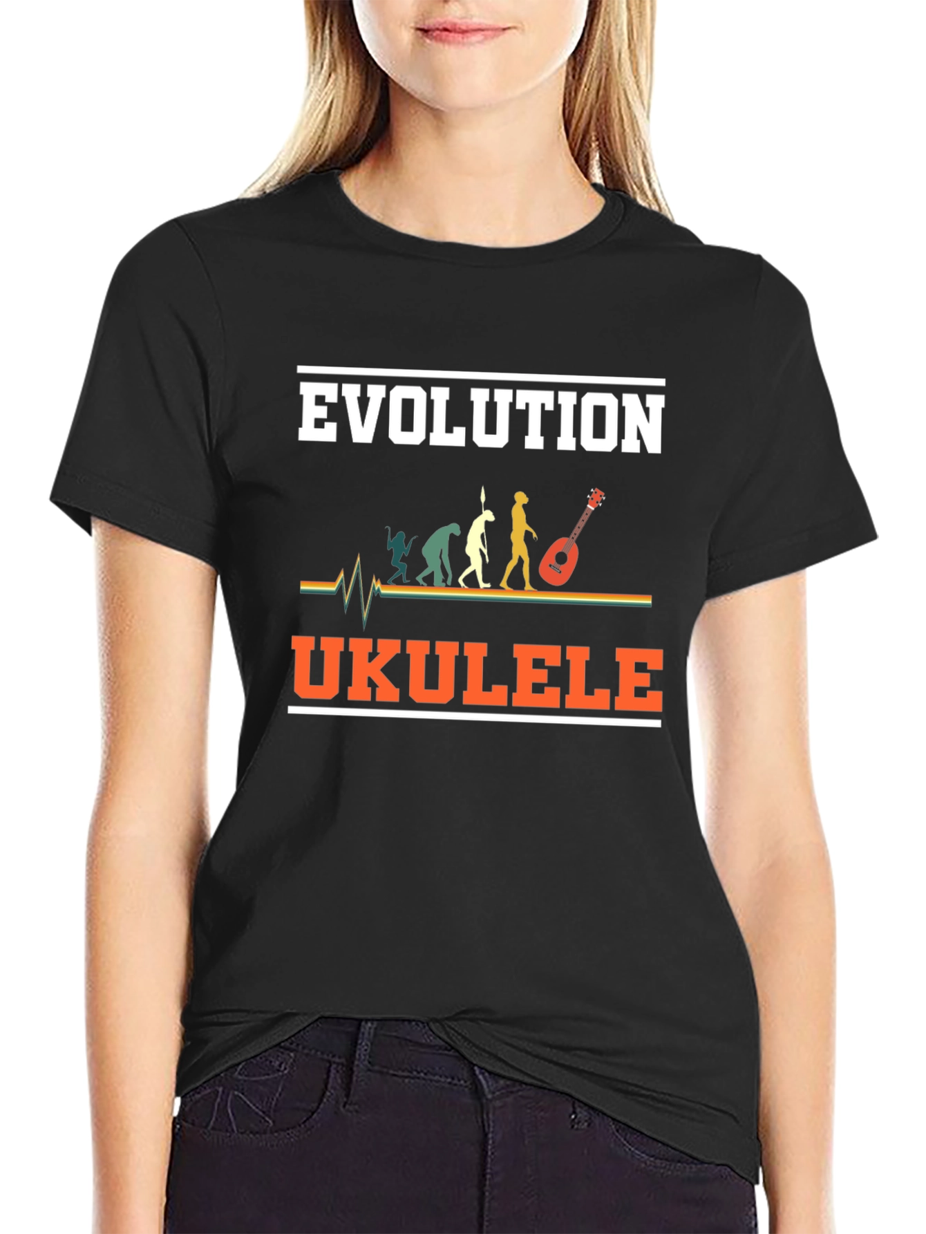 Evolution Ukulele T-Shirt Funny Musician Tee