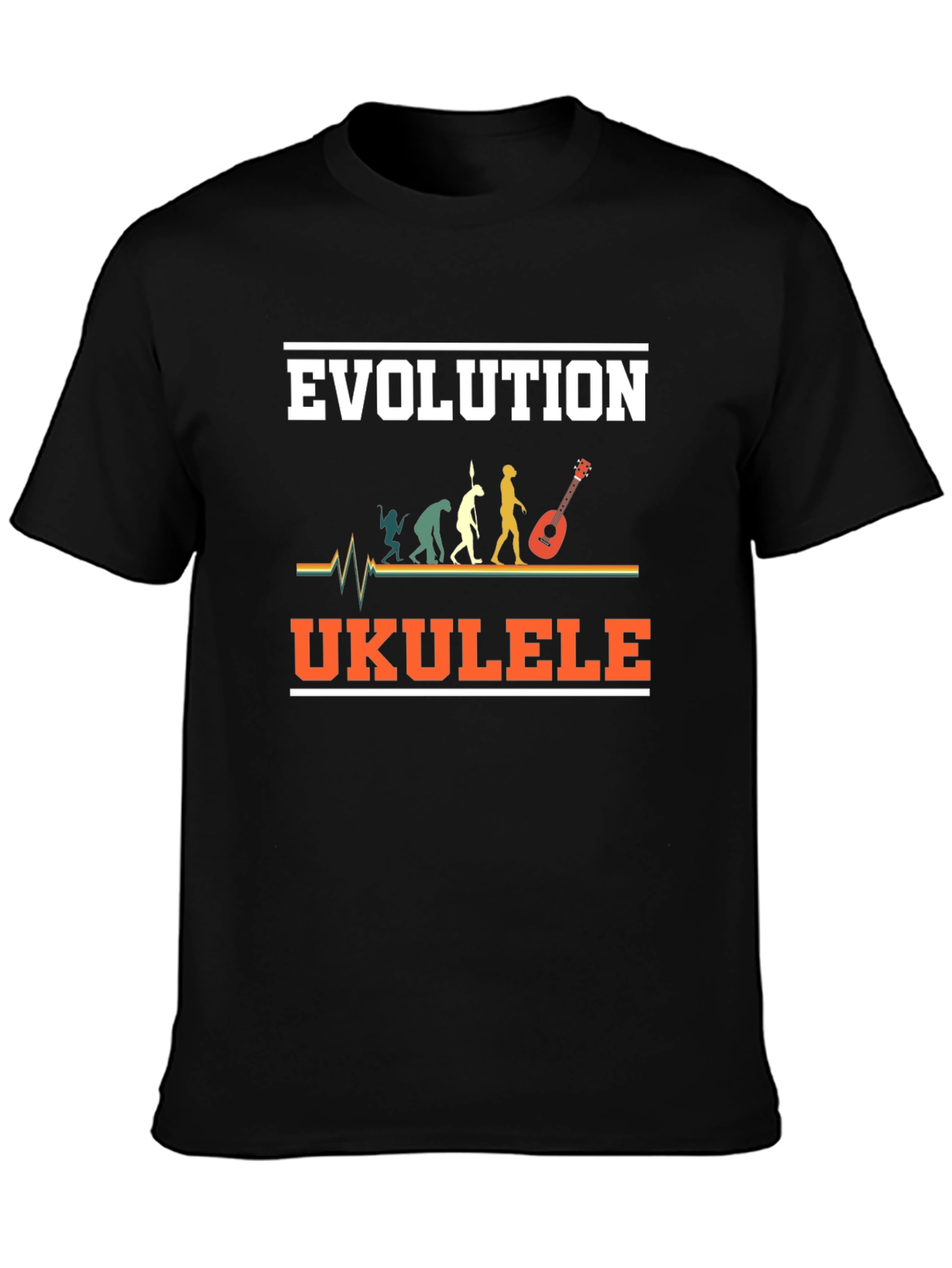 Evolution Ukulele T-Shirt Funny Musician Tee