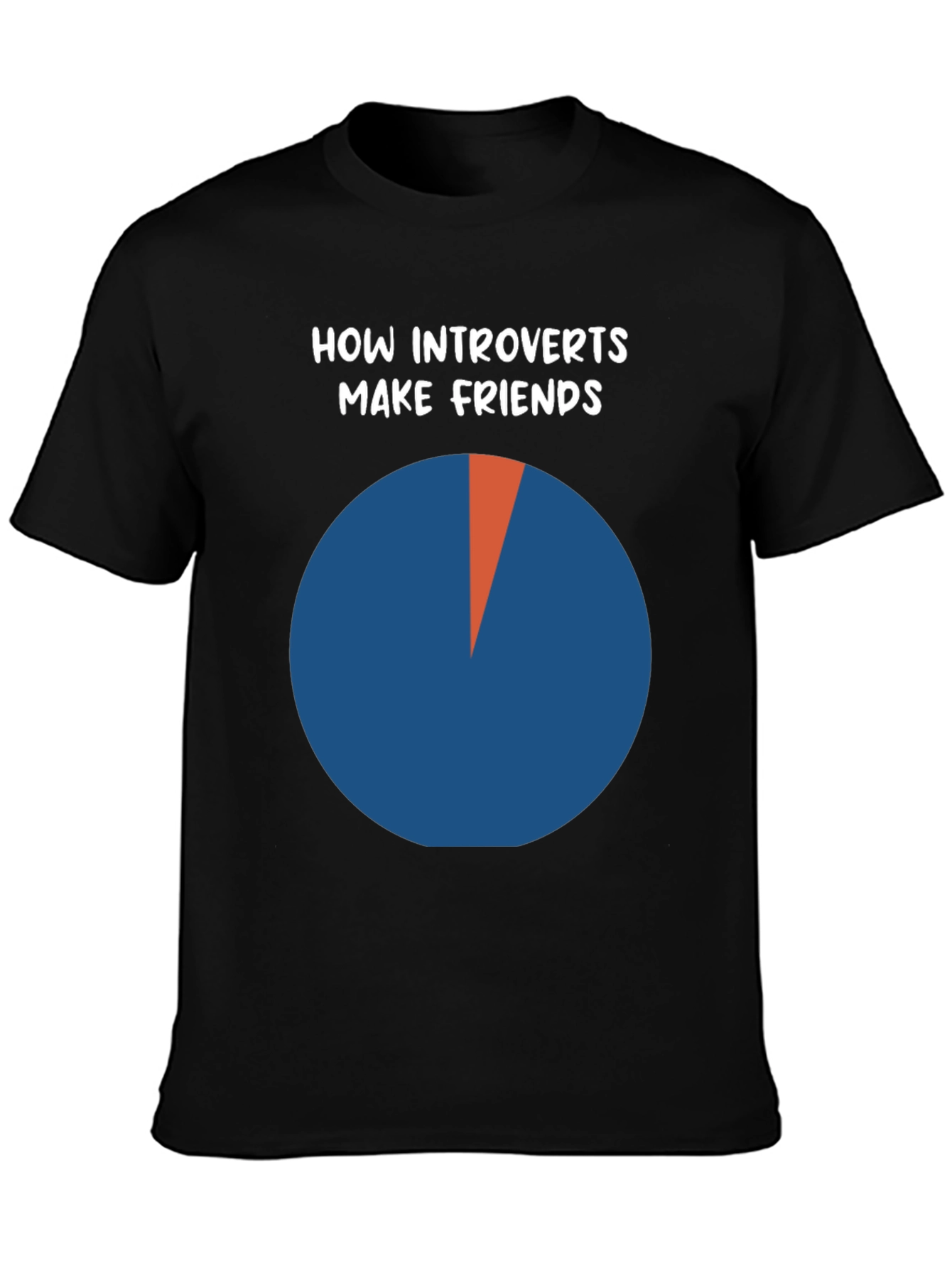 Introvert Friends Pie Chart T-Shirt