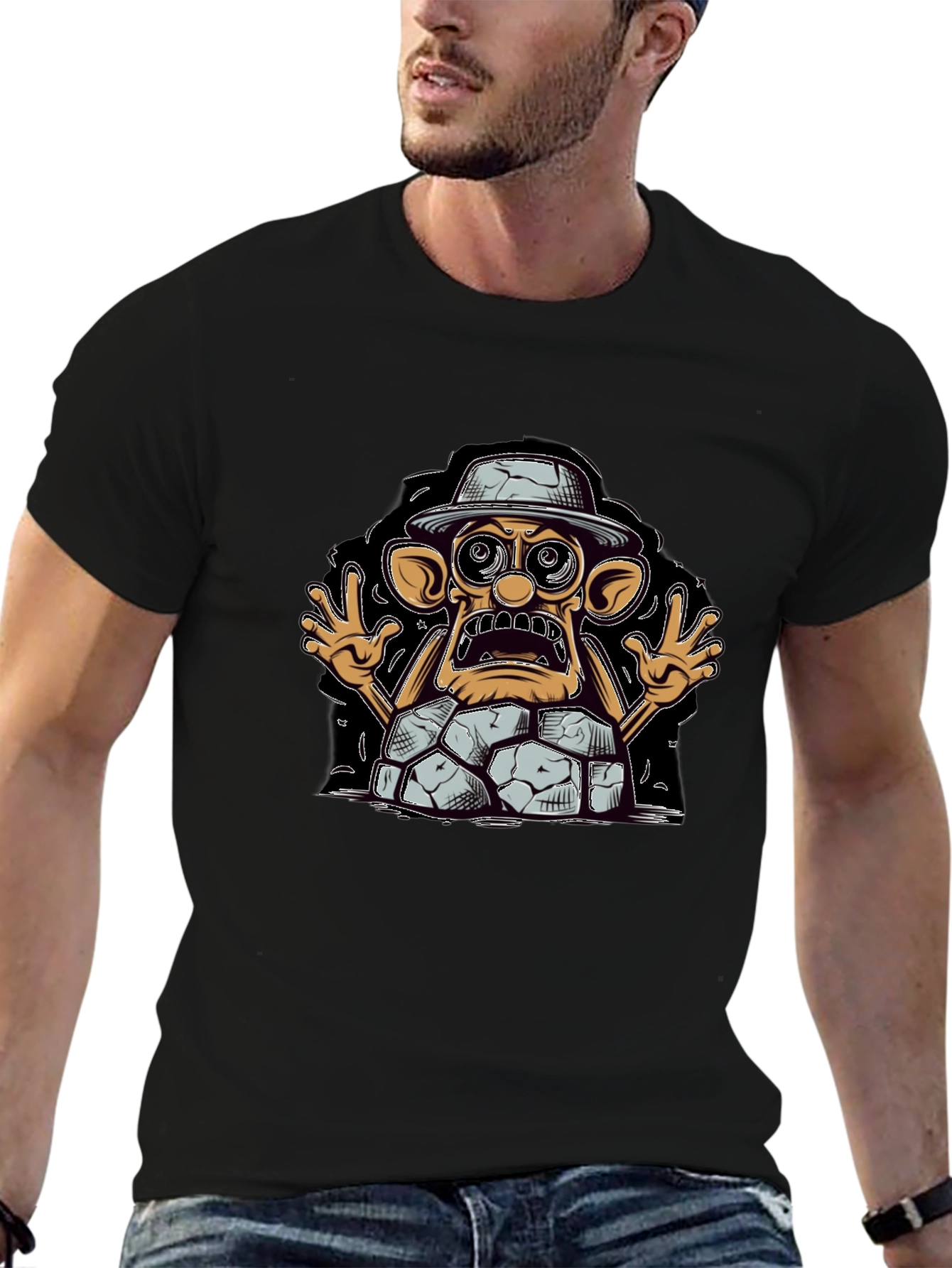 Cartoon Rock Creature T-Shirt