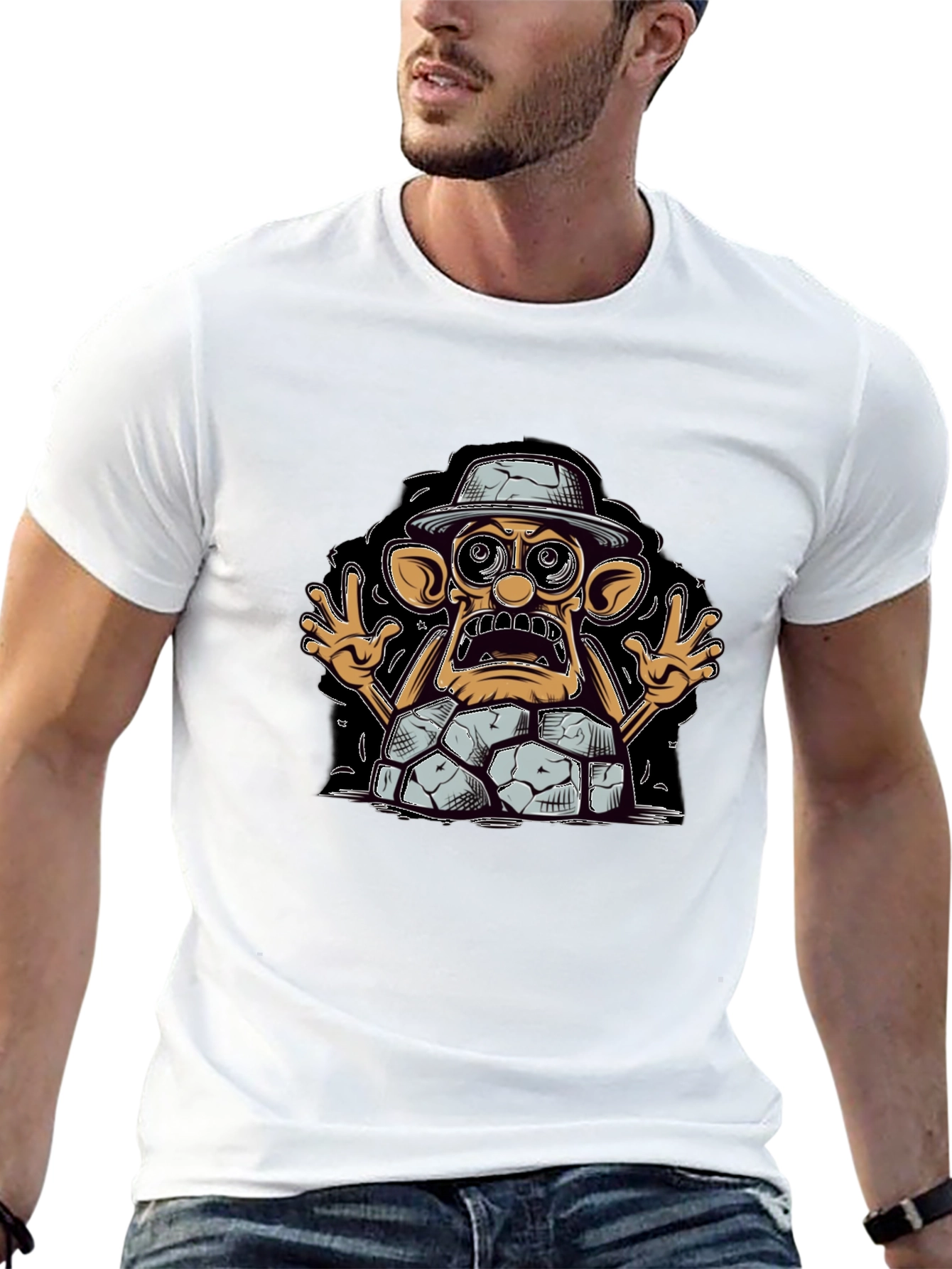 Cartoon Rock Creature T-Shirt