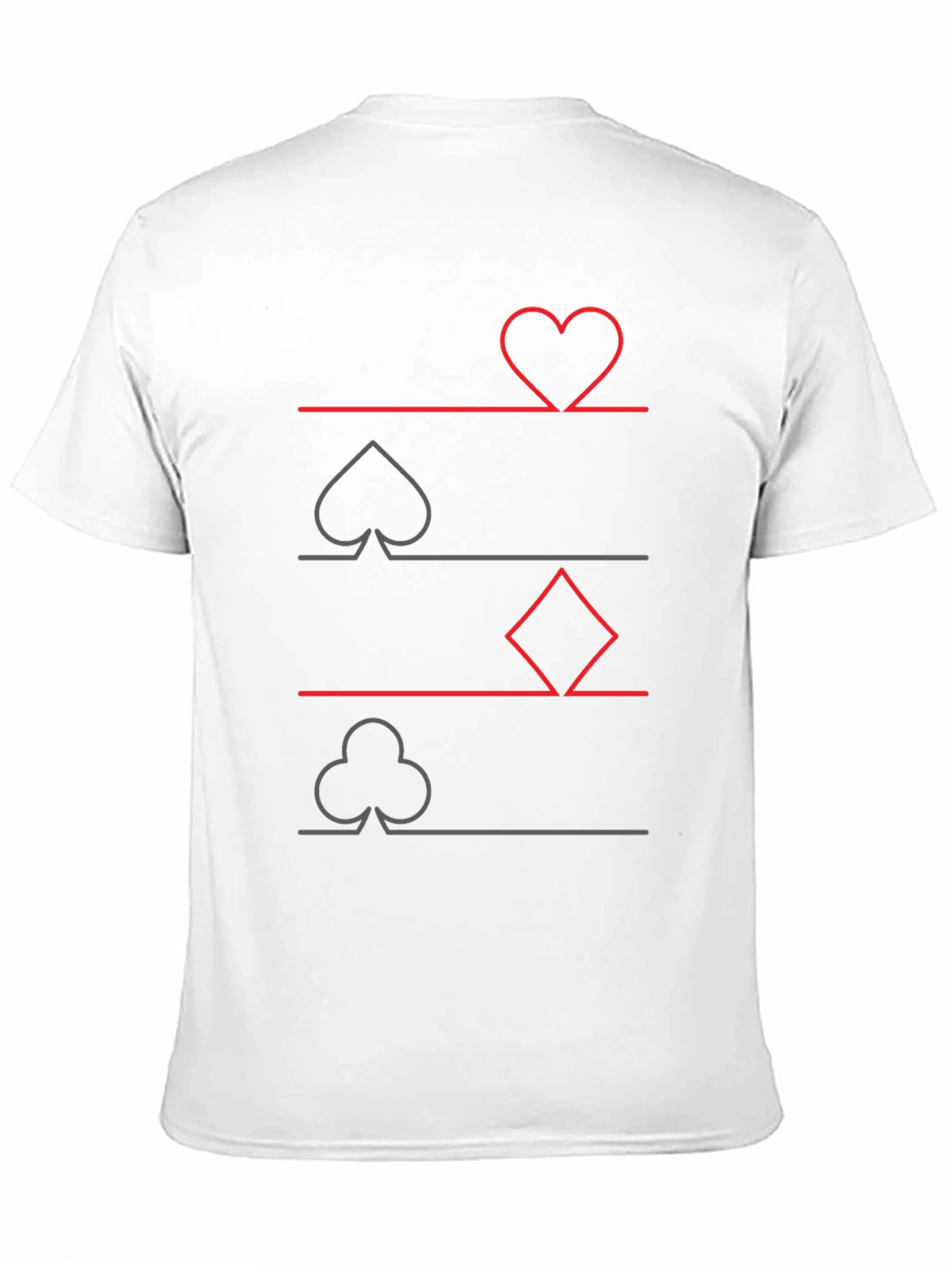 Suits Graphic Tee - Hearts Spades Clubs Diamonds