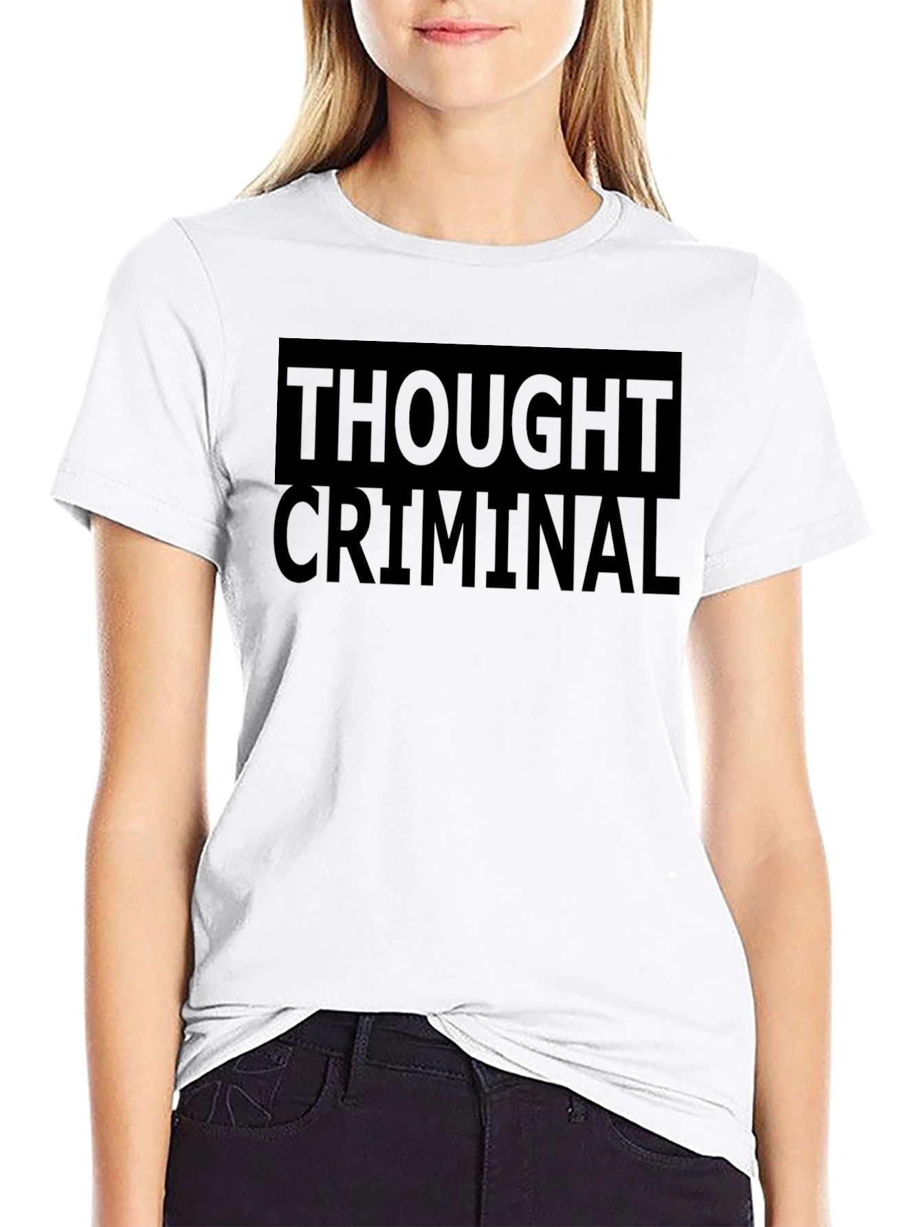Thought Criminal Black Graphic T-Shirt