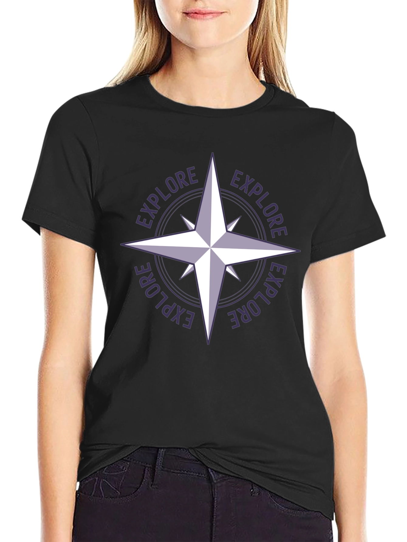 Explore Compass Graphic T-Shirt - Adventure Awaits!