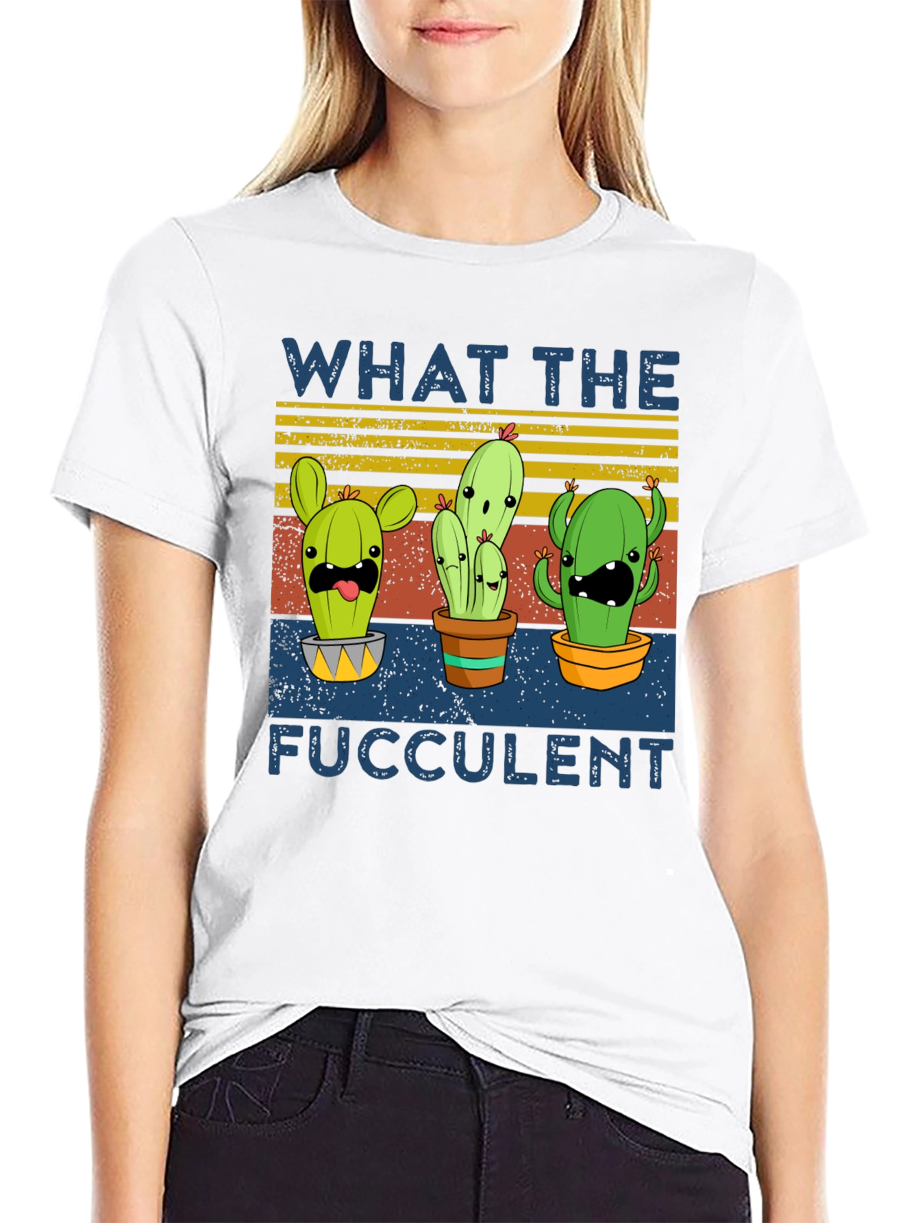 Funny Cactus Graphic Tee - What The Fucculent