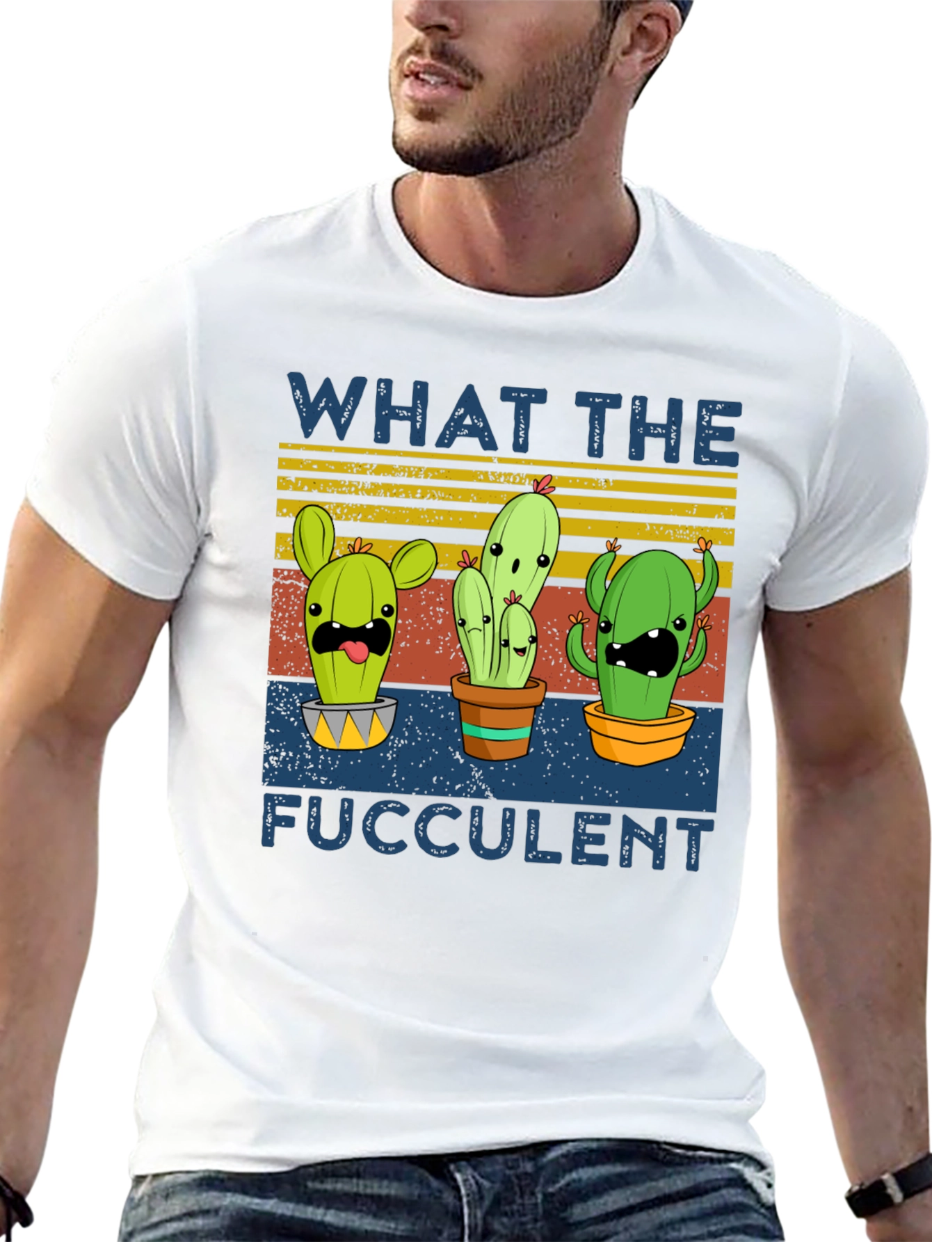 Funny Cactus Graphic Tee - What The Fucculent