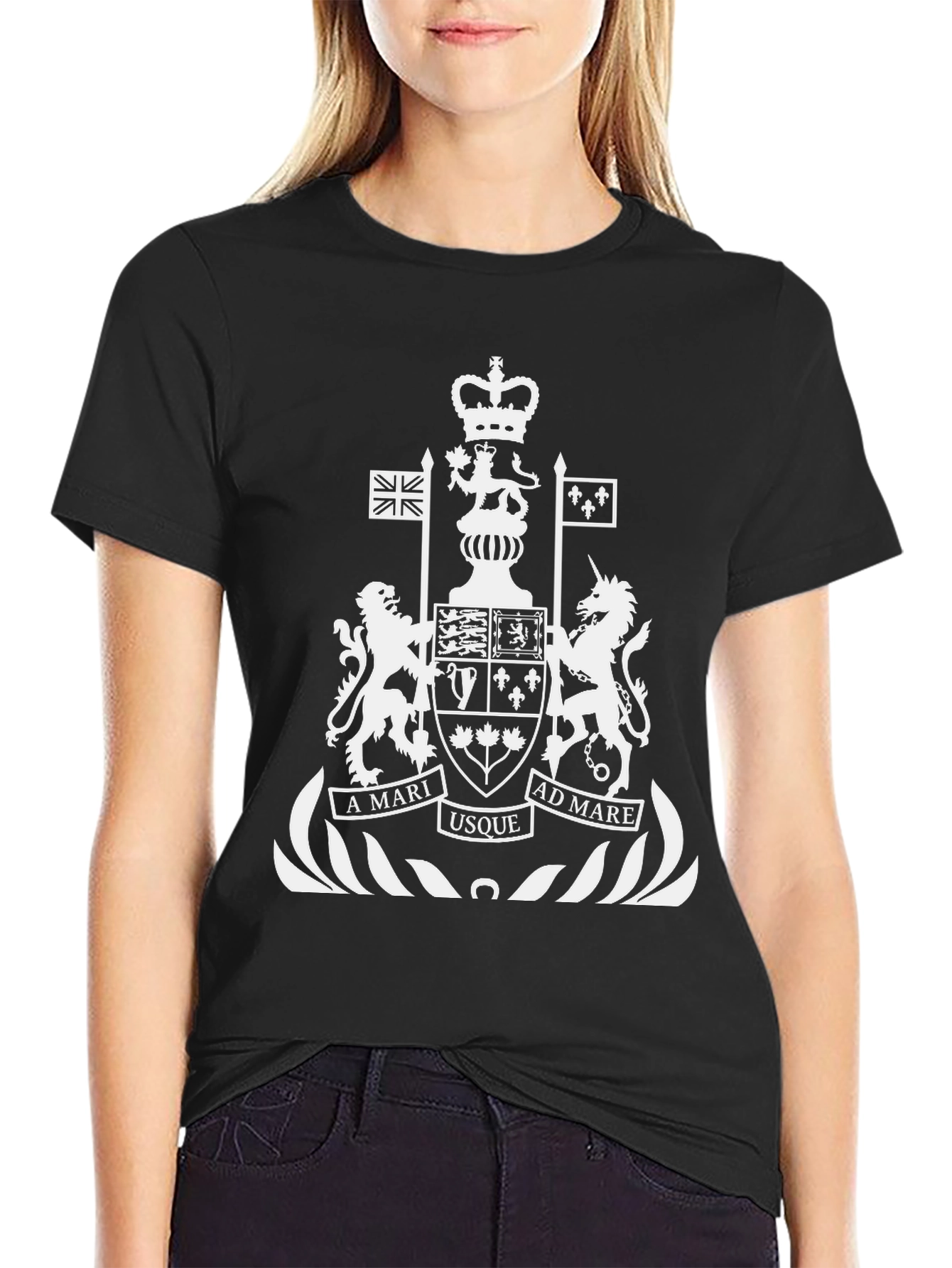 Canadian Coat of Arms Black T-Shirt
