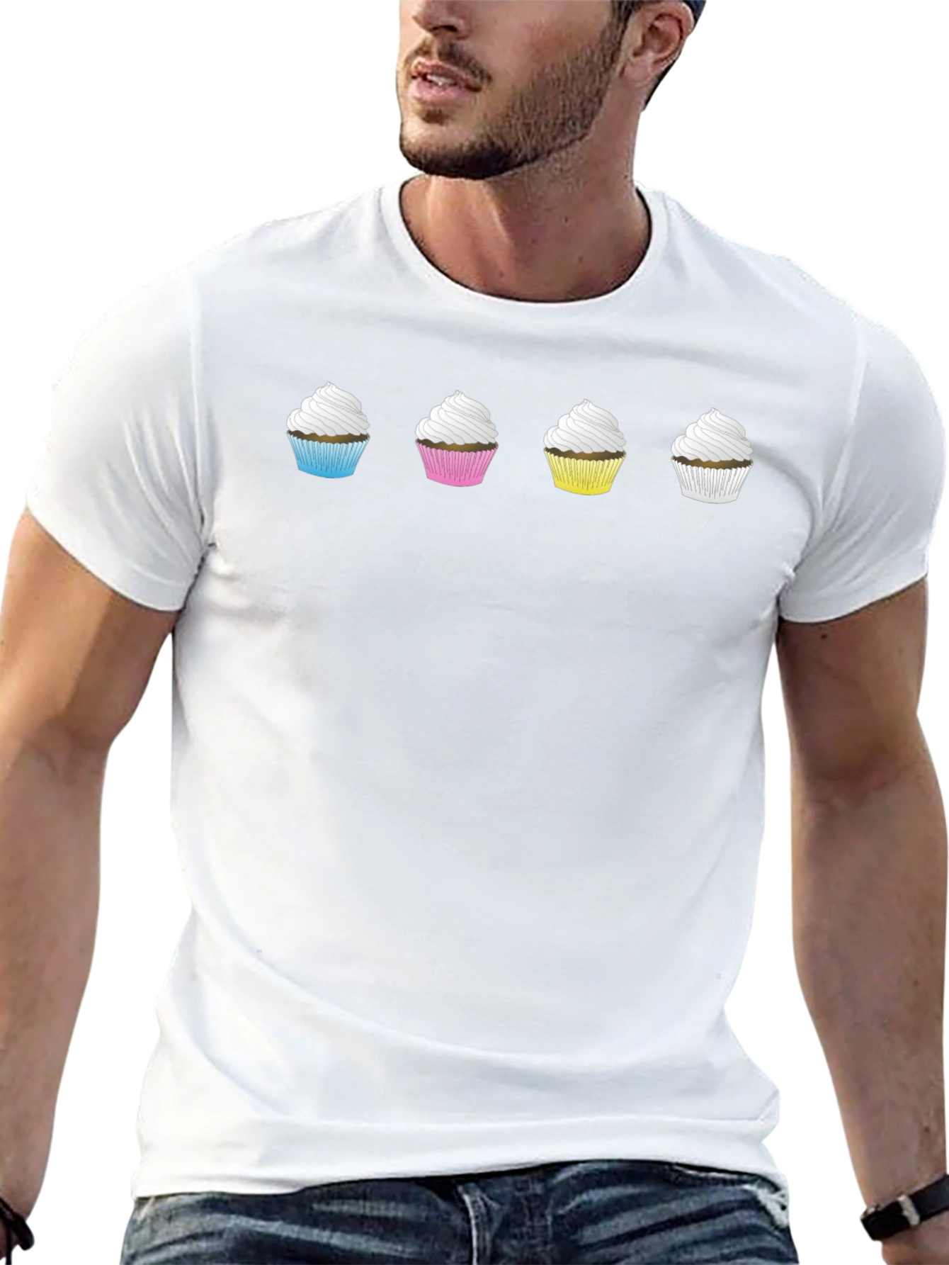 Cupcake Row Graphic T-Shirt