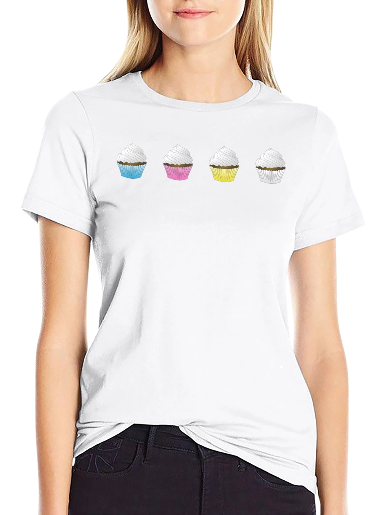 Cupcake Row Graphic T-Shirt