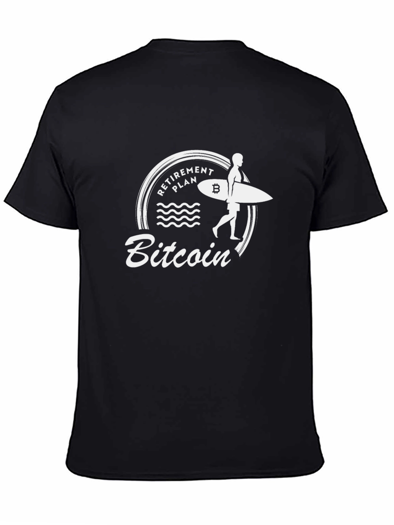 Bitcoin Retirement Plan Graphic Tee - Surfer Style