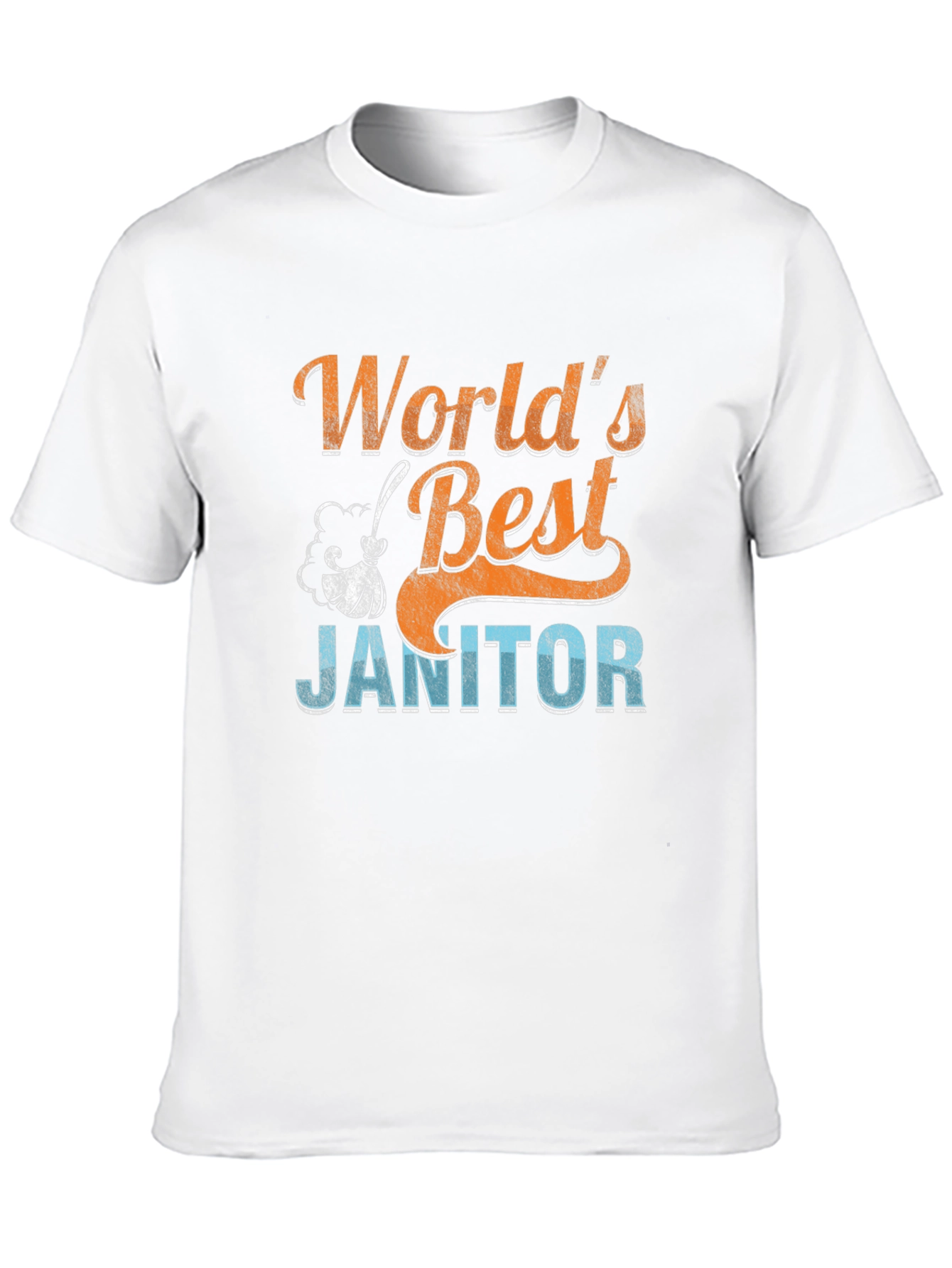 Worlds Best Janitor Black Graphic T-Shirt